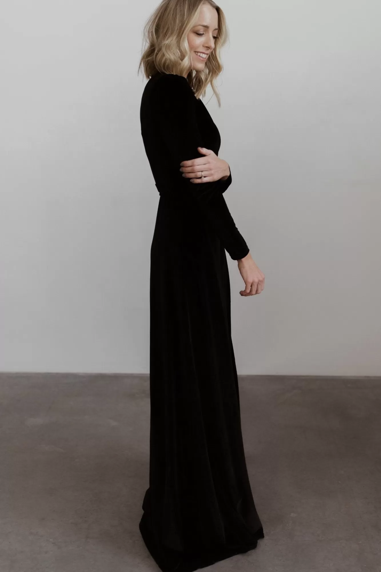 Baltic Born Maxi Dresses | Maxi Dresses | Esmerelda Velvet Wrap Maxi Dress |