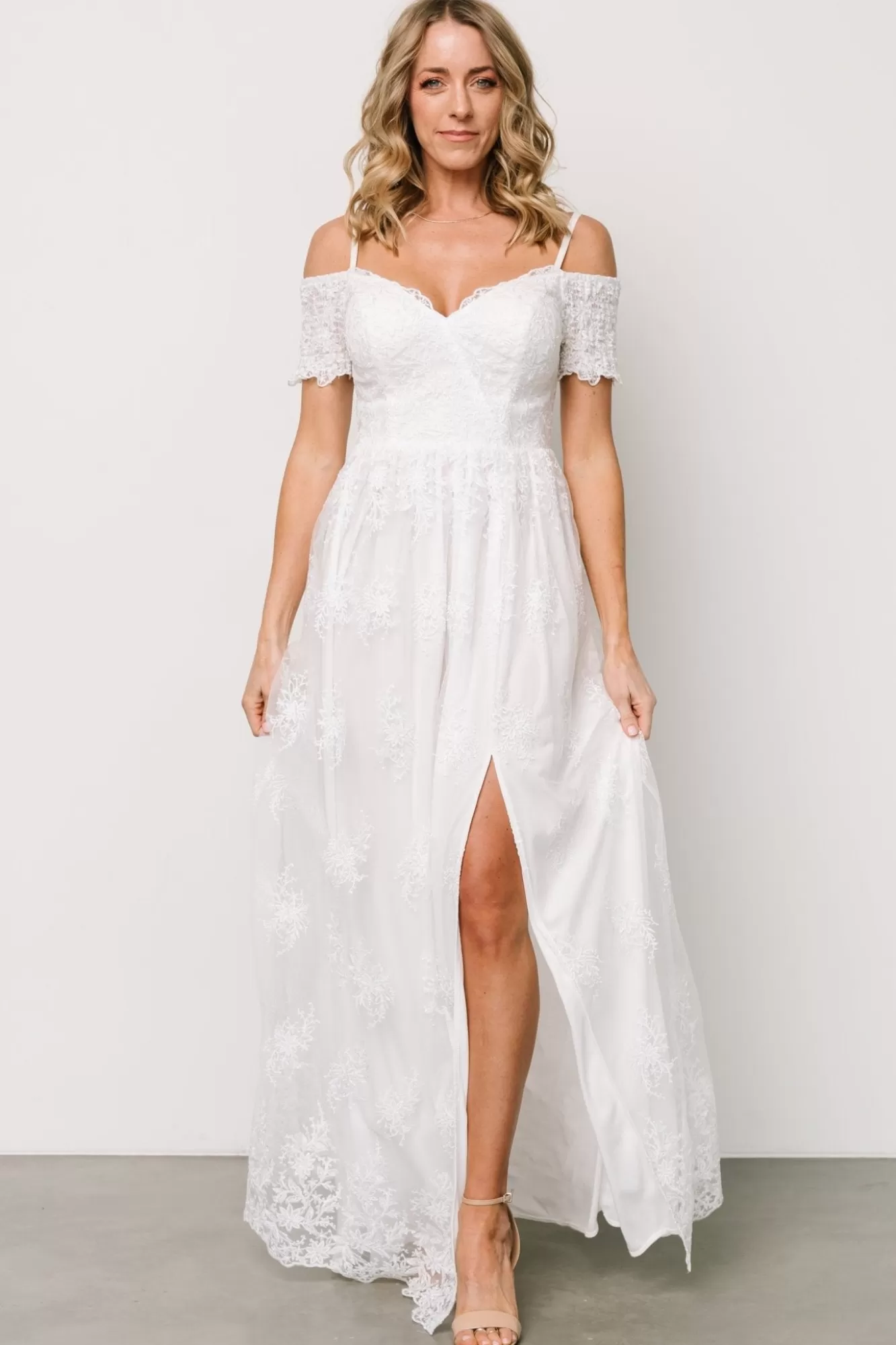 Baltic Born Maxi Dresses | Maxi Dresses | Esperanza Tulle Embroidered Maxi Dress | Off White