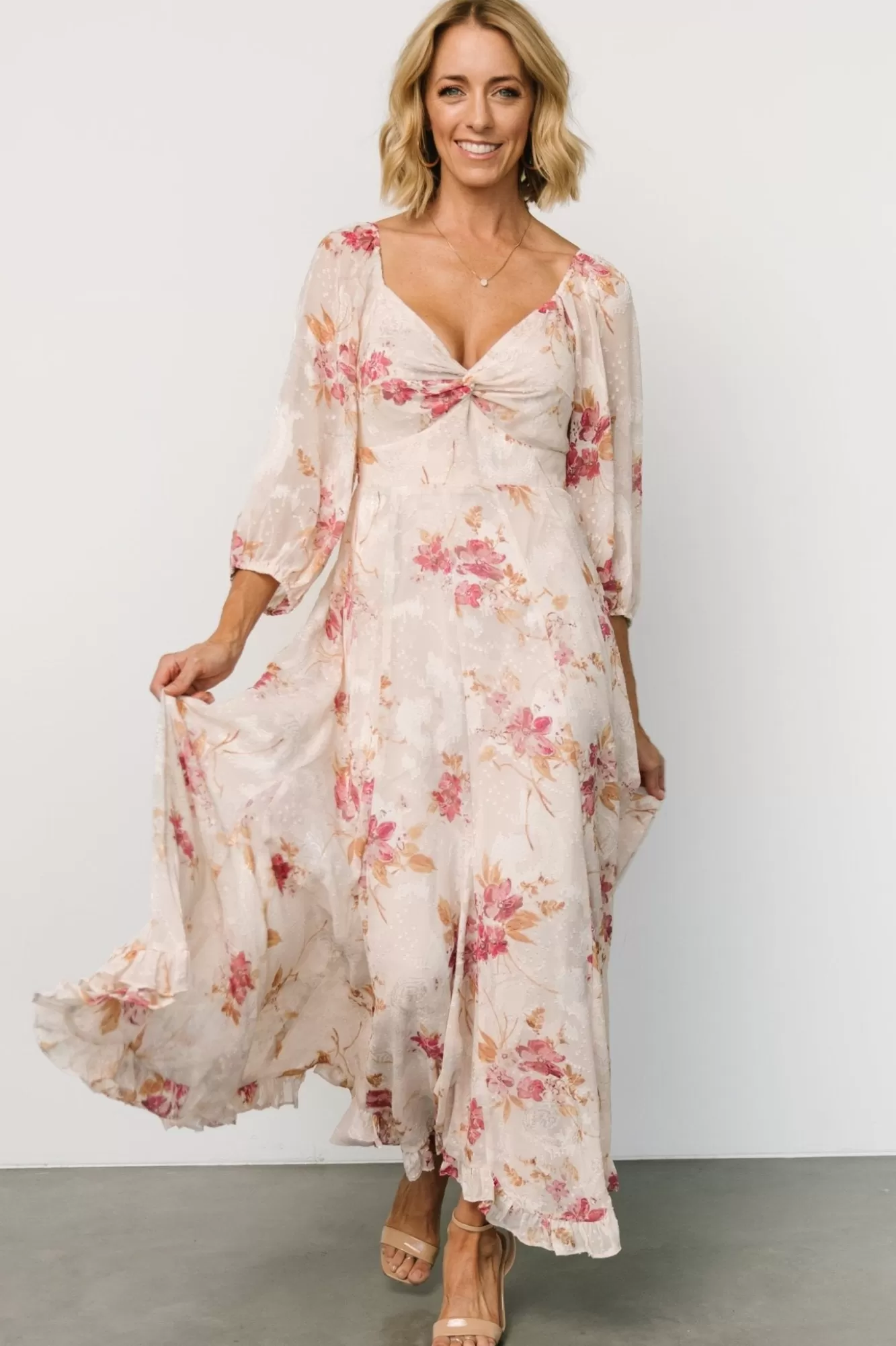 Baltic Born Maxi Dresses | Maxi Dresses | Estefania Maxi Dress | Blush + Pink Floral