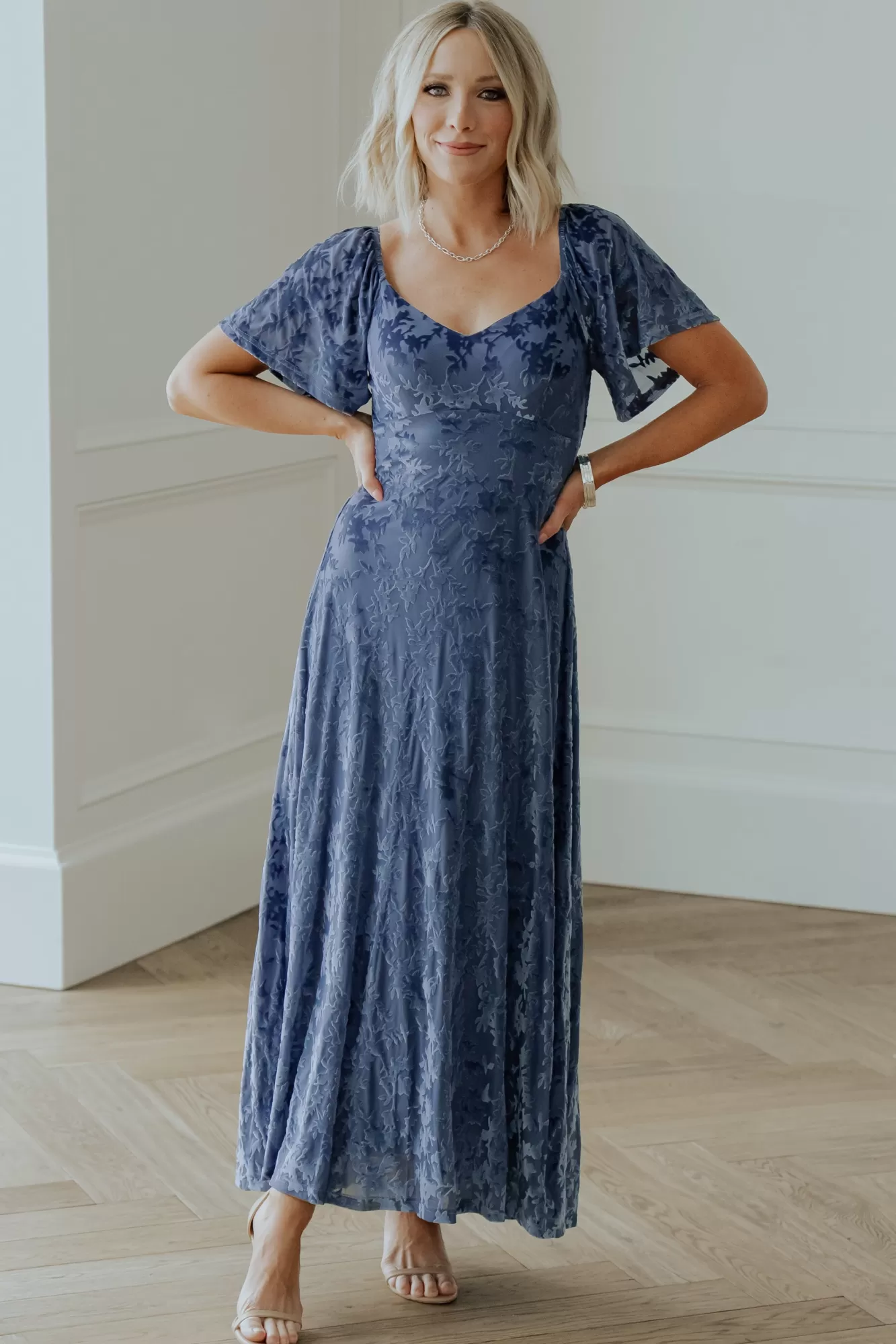 Baltic Born Maxi Dresses | Maxi Dresses | Everley Velvet Maxi Dress | Whisper Blue