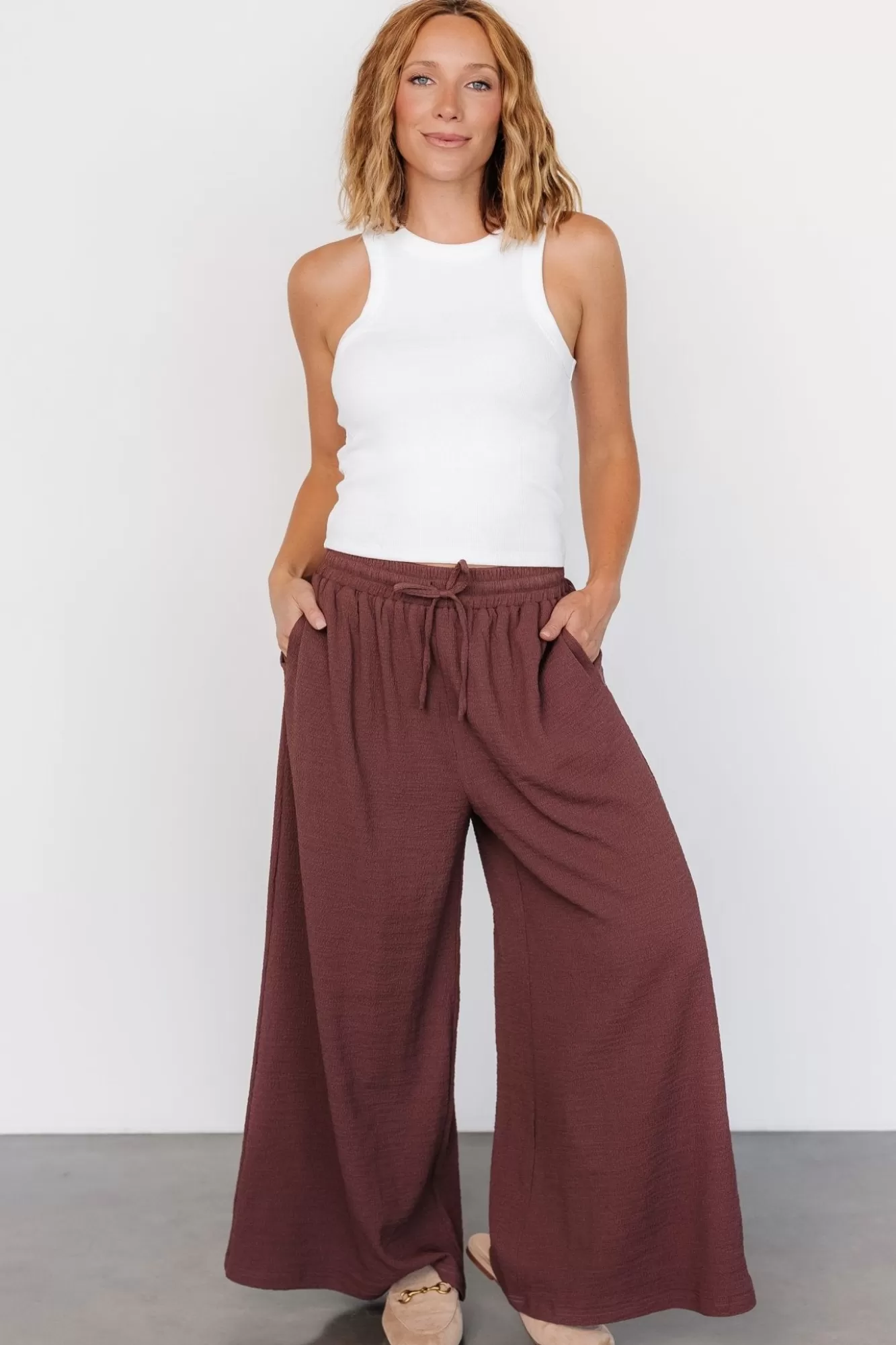 Baltic Born Pants | Florence Textured Pants | Desert Rose