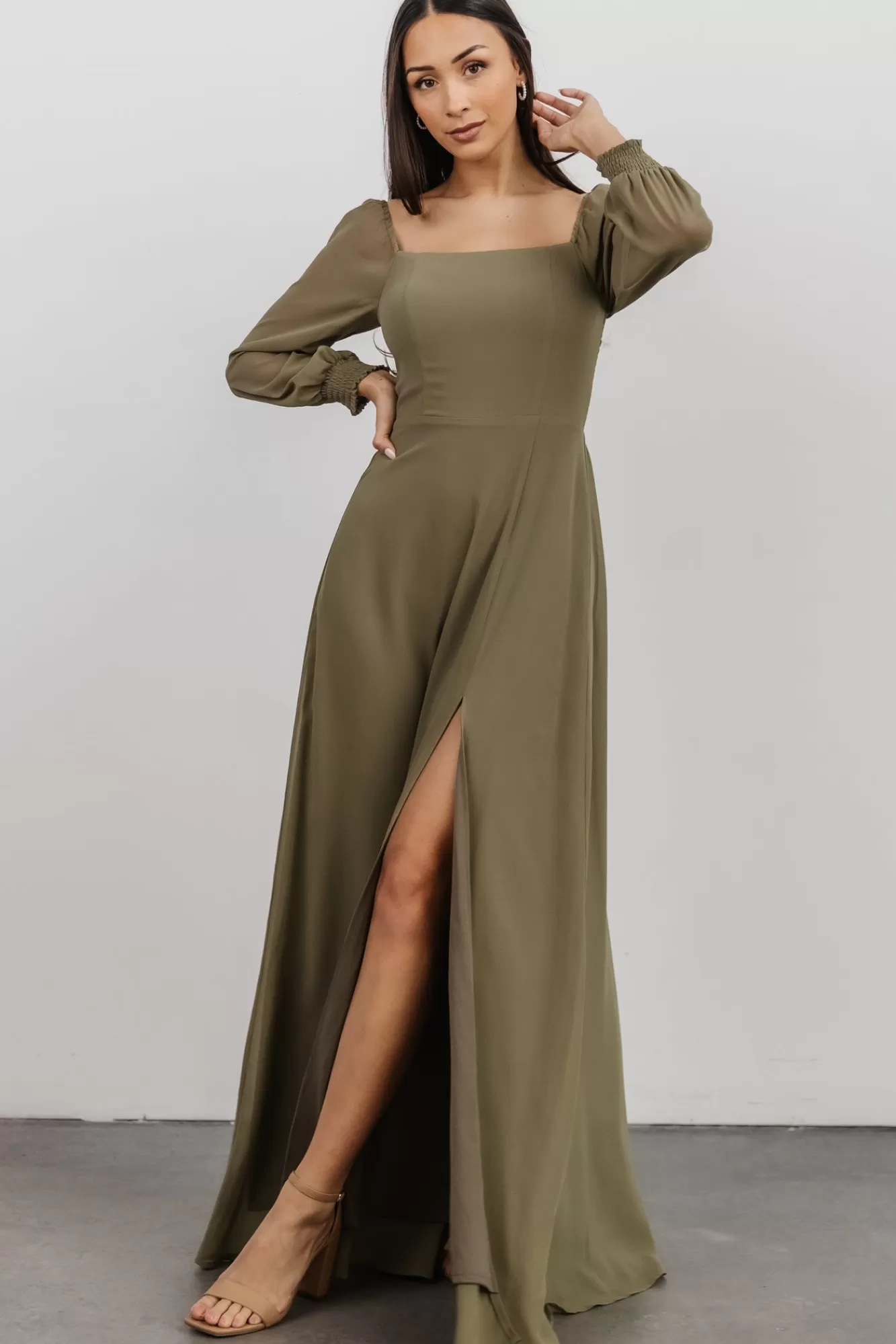 Baltic Born Maxi Dresses | Maxi Dresses | Giselle Maxi Dress | Dusty Olive