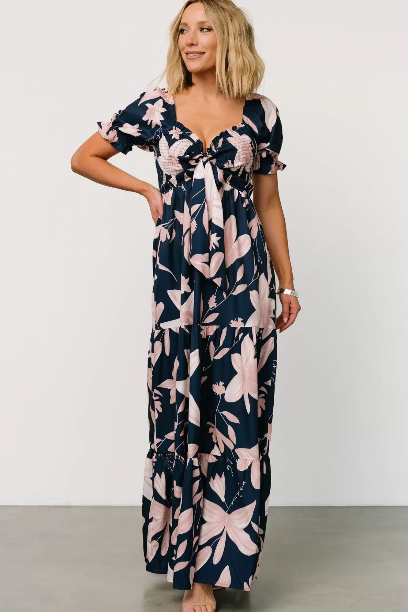 Baltic Born Maxi Dresses | Maxi Dresses | Hilaria Maxi Dress | Navy + Blush