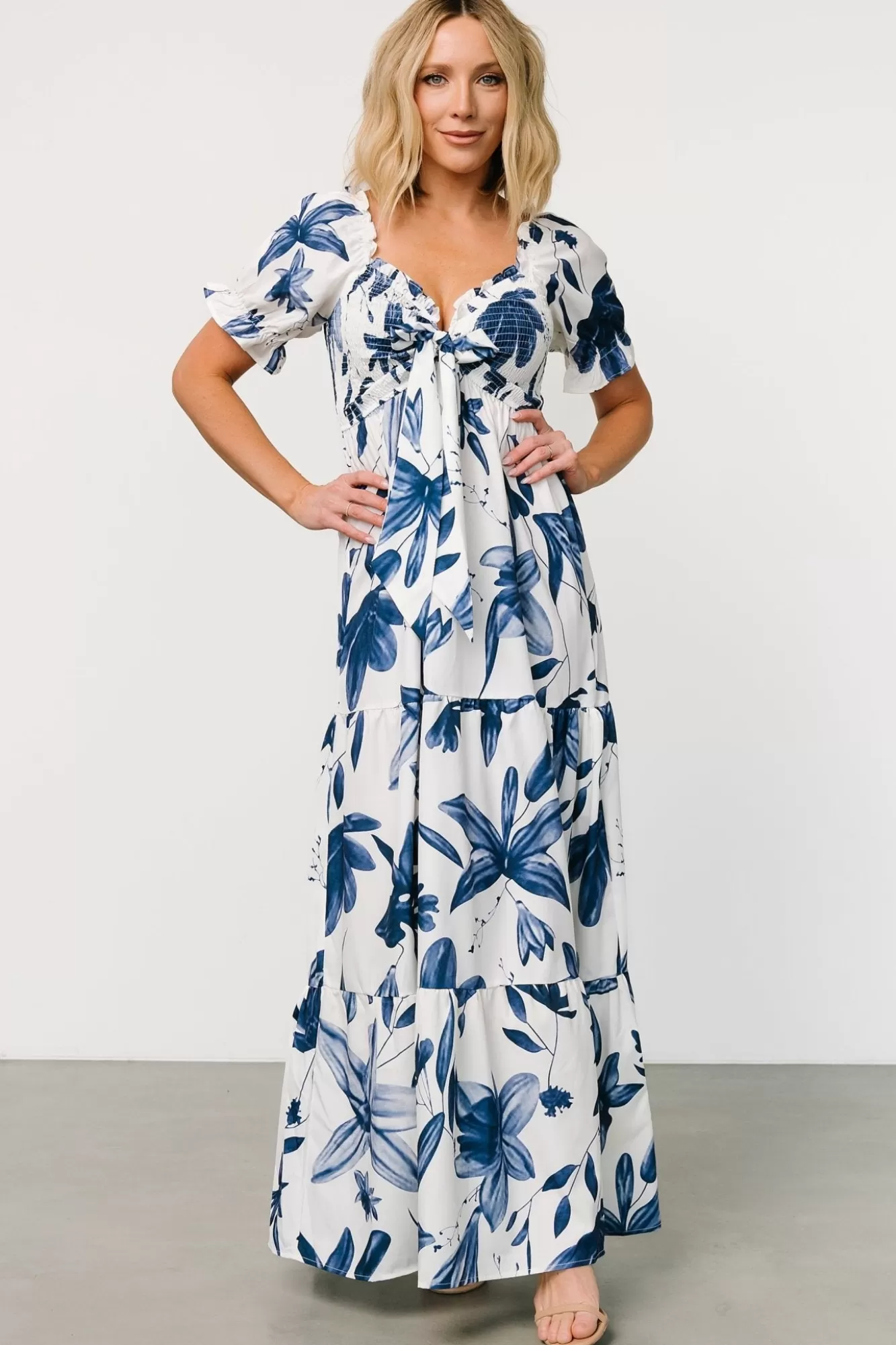 Baltic Born Maxi Dresses | Maxi Dresses | Hilaria Maxi Dress | White + Blue