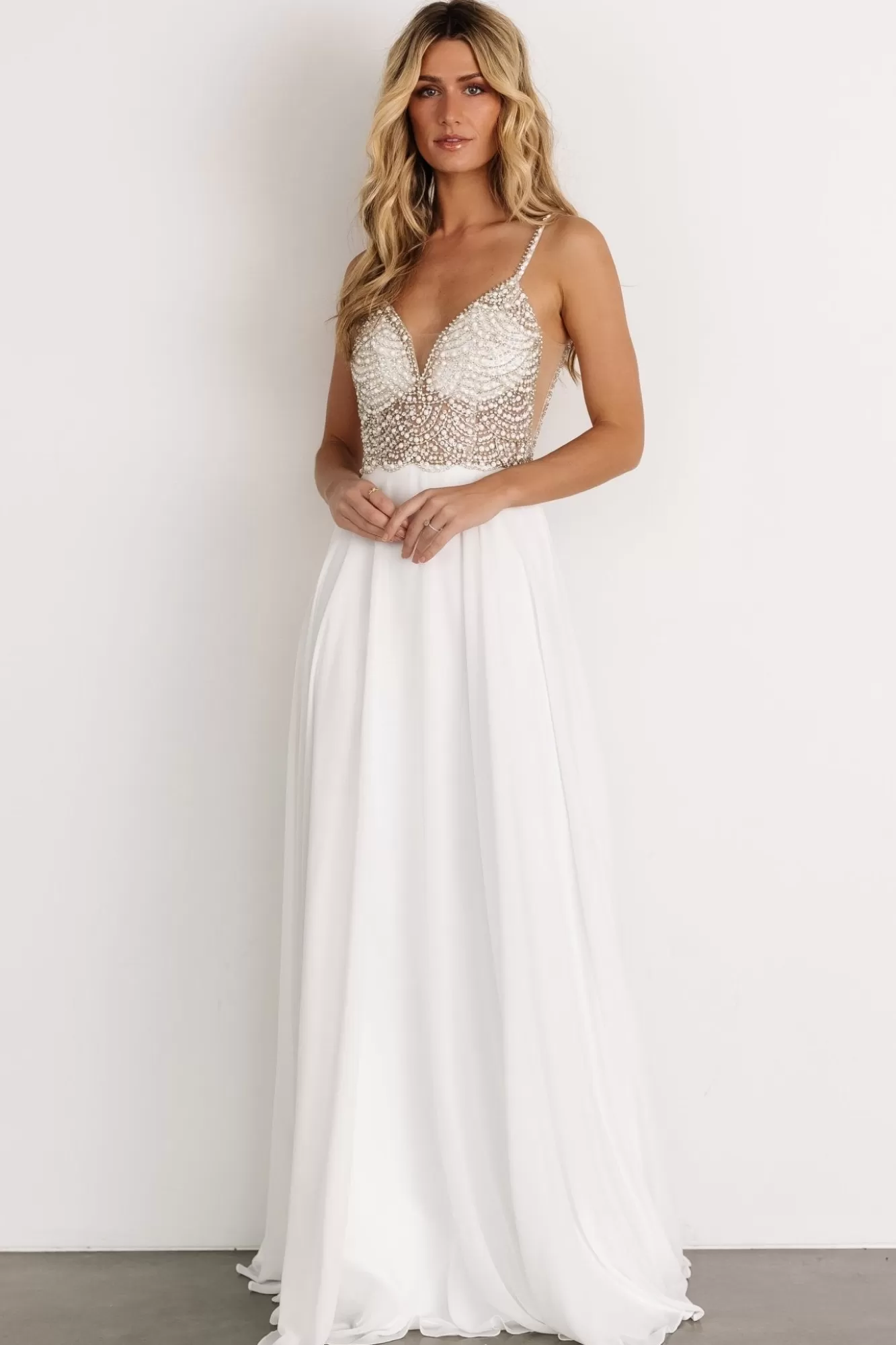 Baltic Born Maxi Dresses | Maxi Dresses | Honor Beaded Bridal Gown | Off White