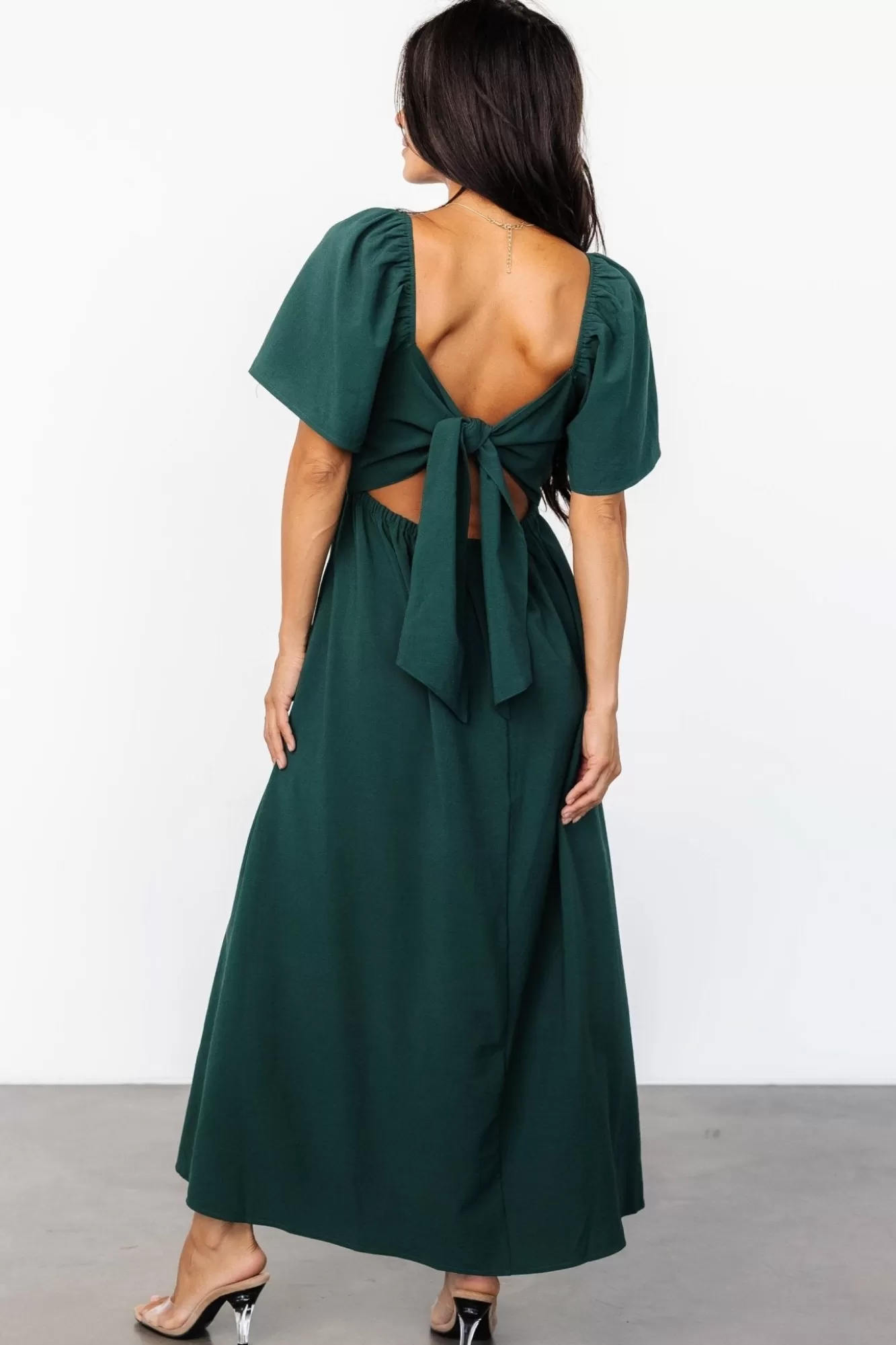 Baltic Born Maxi Dresses | Maxi Dresses | Indie Back Tie Dress | Dark Green