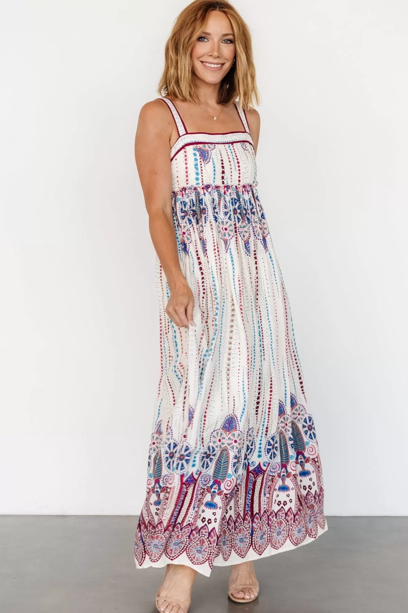 Baltic Born Maxi Dresses | Maxi Dresses | Ivania Tank Maxi Dress | Cream Multi