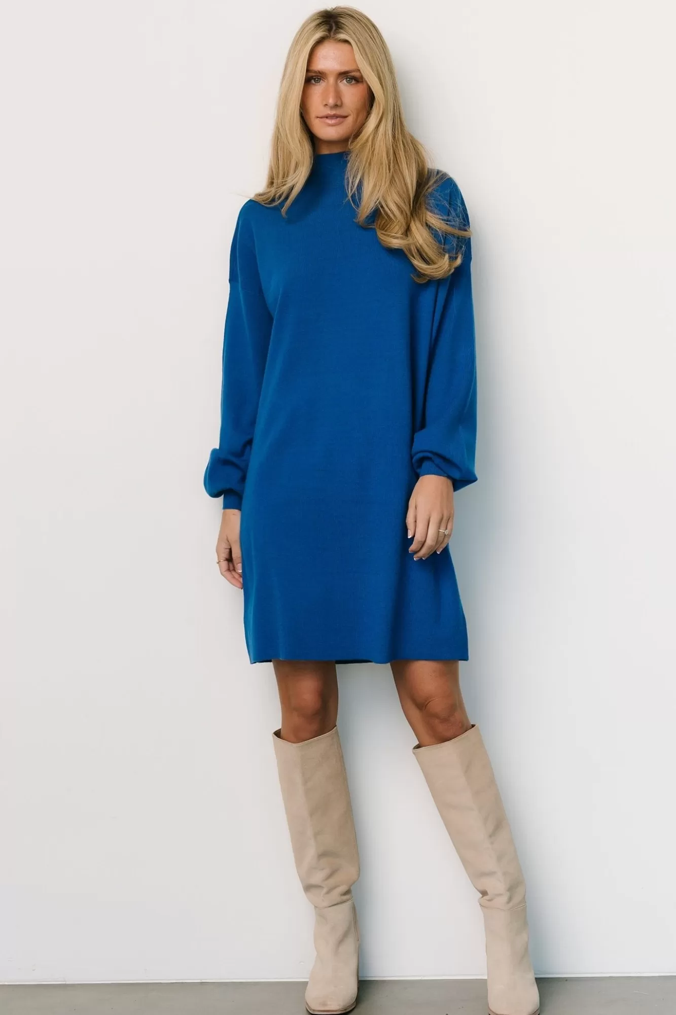 Baltic Born Short Dresses | Short Dresses | Jennings Sweater Dress | Cobalt Blue