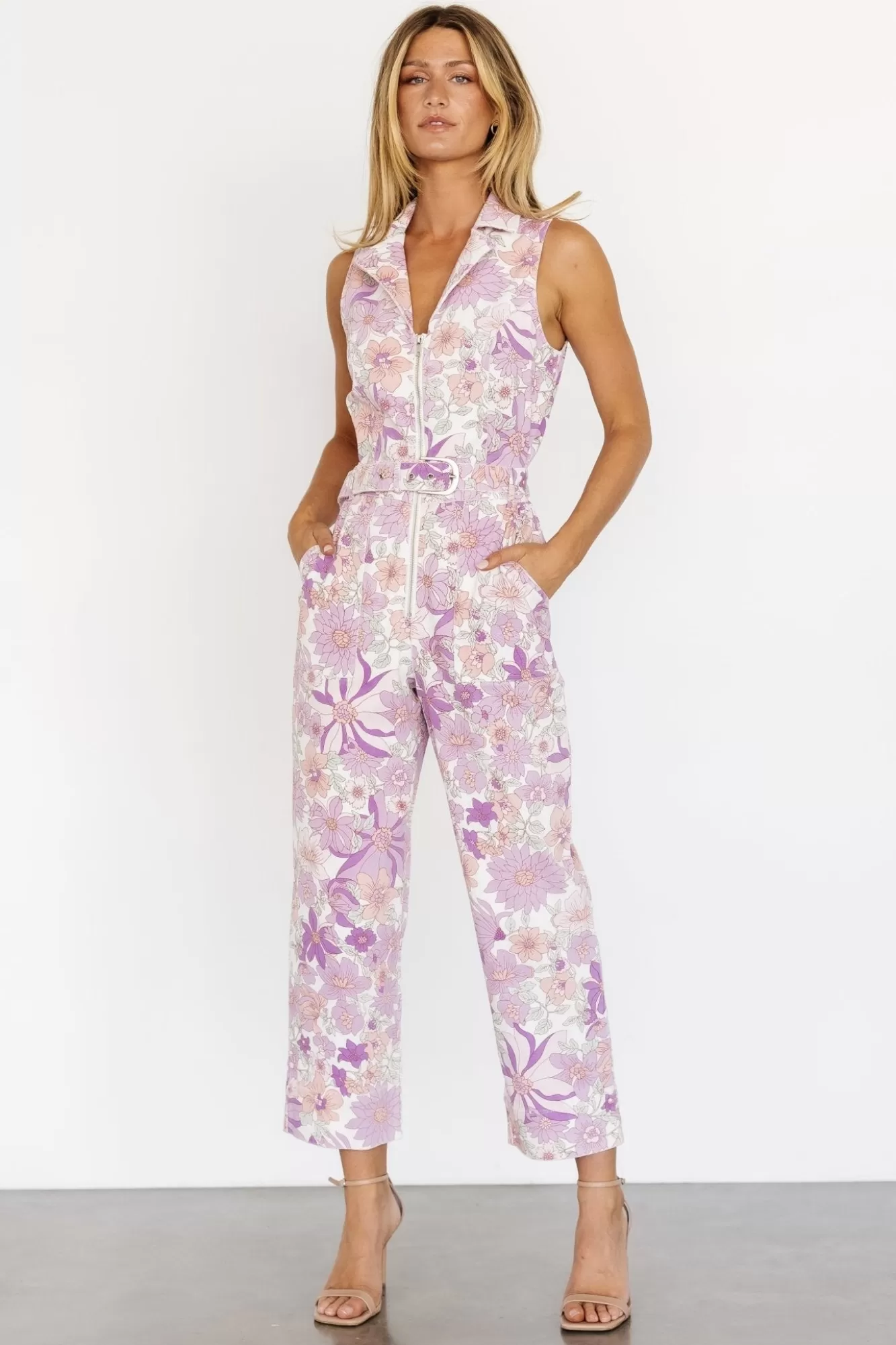 Baltic Born Jumpsuits + Rompers | JoJo Sleeveless Jumpsuit | Purple Floral