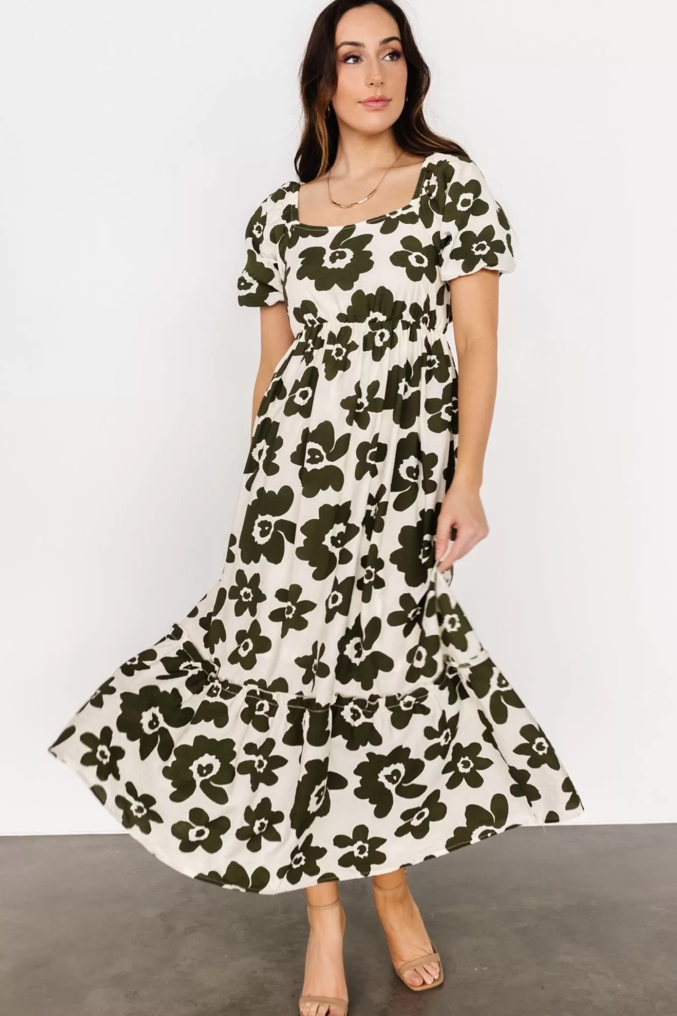 Baltic Born Maxi Dresses | Maxi Dresses | Kasey Maxi Dress | Olive + Ivory Print