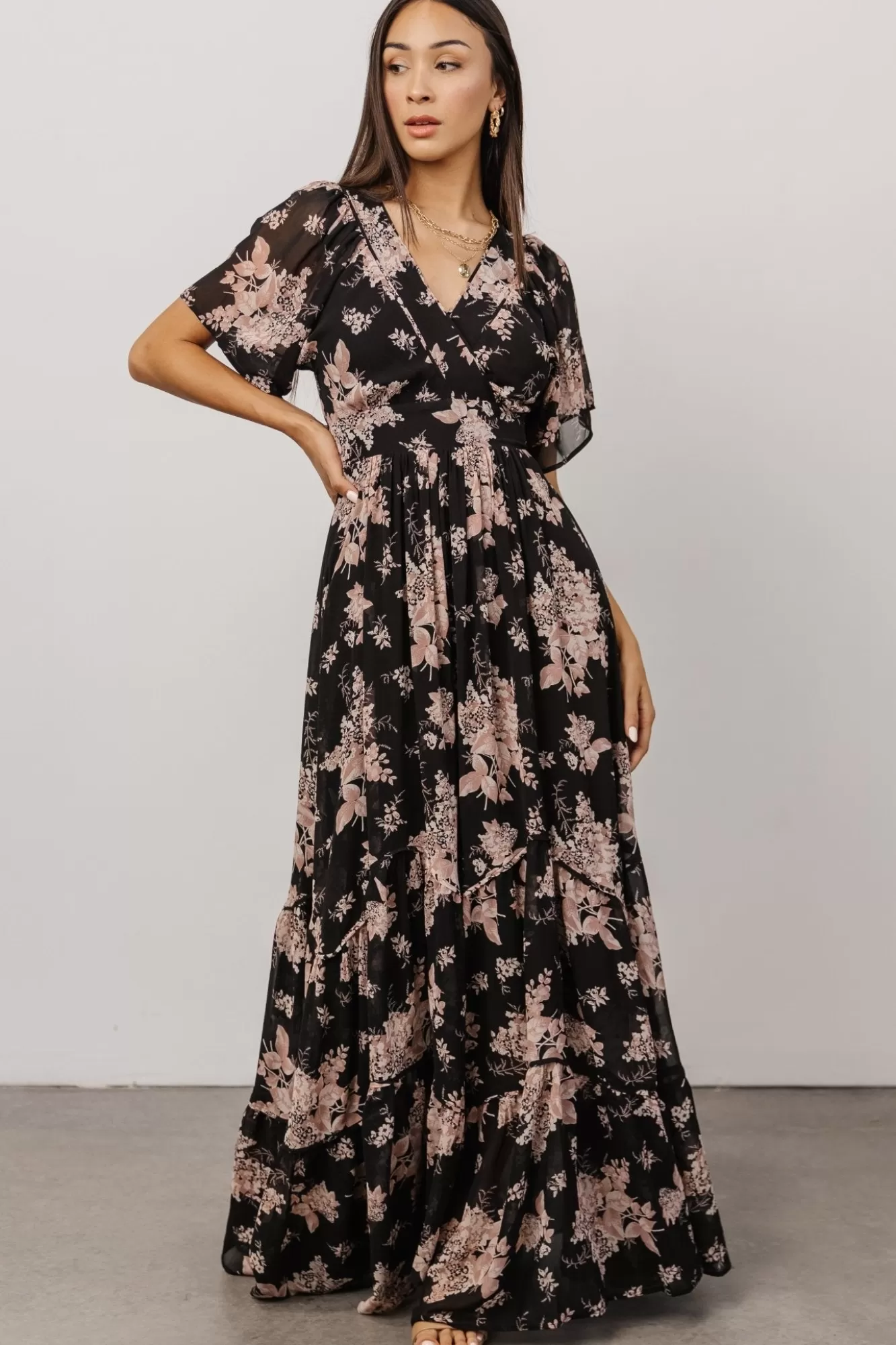 Baltic Born Maxi Dresses | Maxi Dresses | Katherine Maxi Dress | Black + Blush Floral