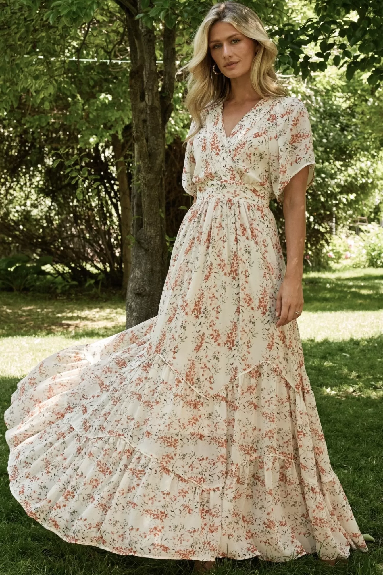 Baltic Born Maxi Dresses | Maxi Dresses | Katherine Maxi Dress | Cream + Rust Floral