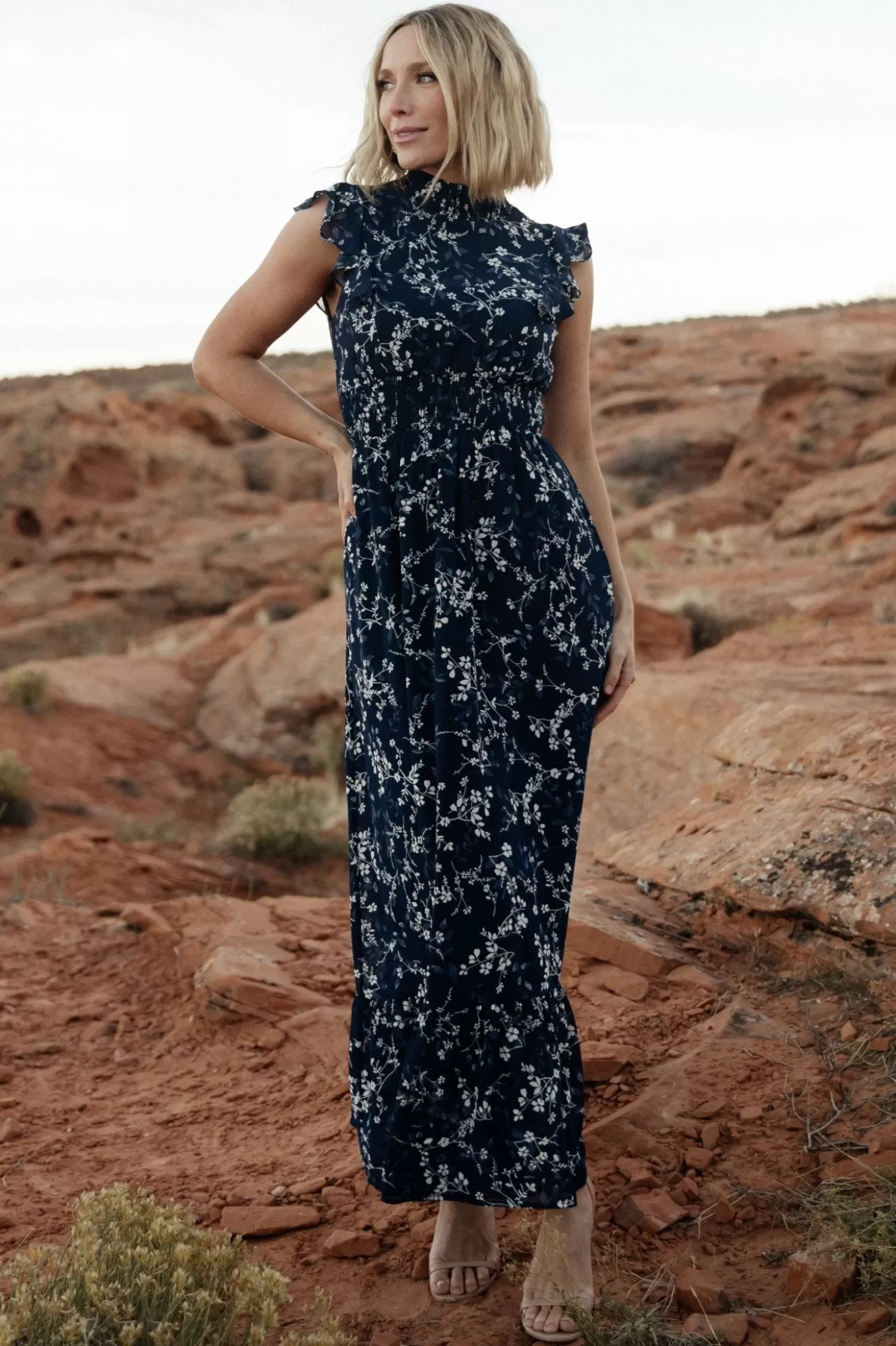 Baltic Born Maxi Dresses | Maxi Dresses | Kearny Ruffle Maxi Dress | Blue Floral