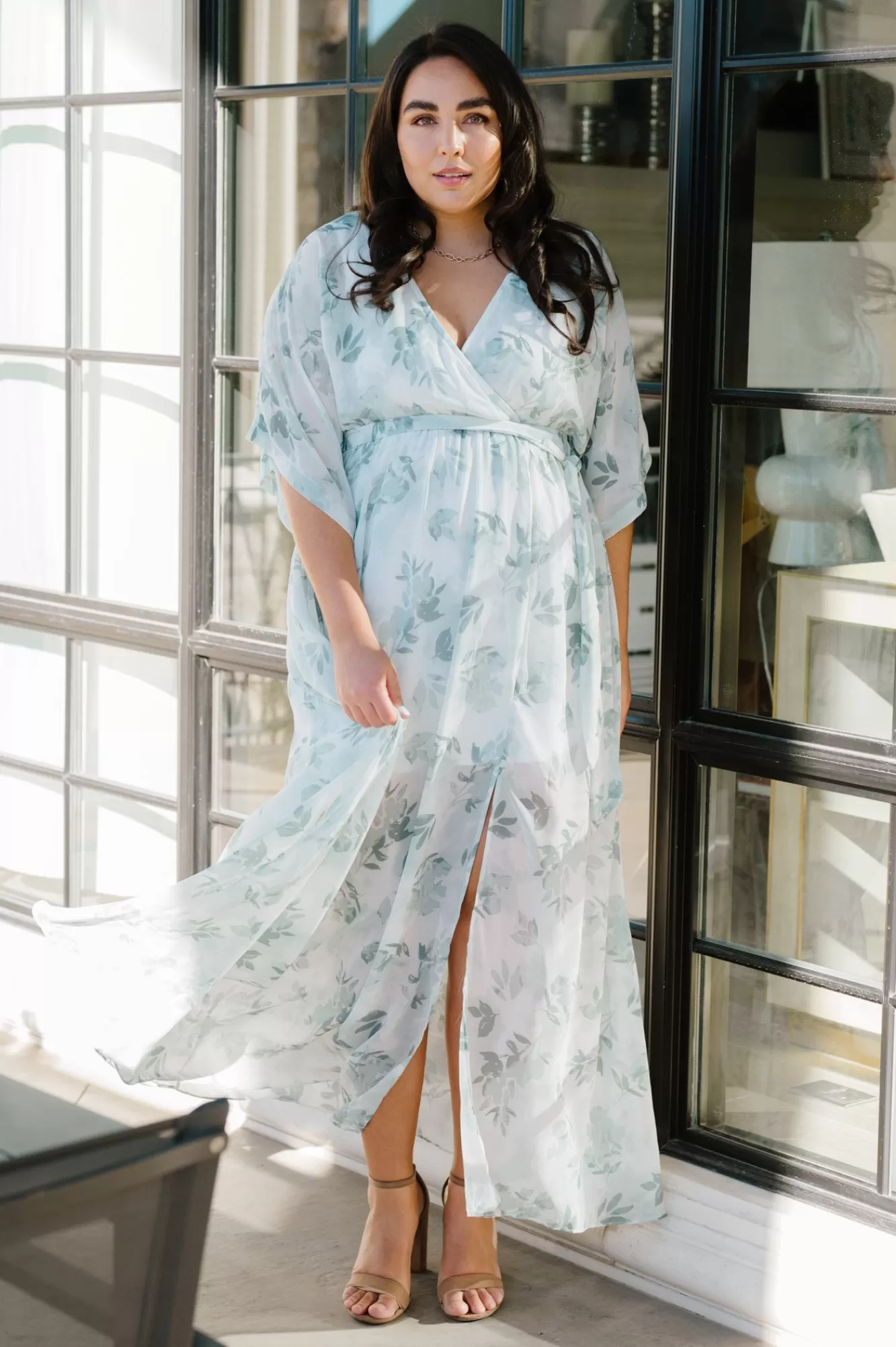 Baltic Born Maxi Dresses | Maxi Dresses | Kia Kimono Maxi Dress | Sage Floral