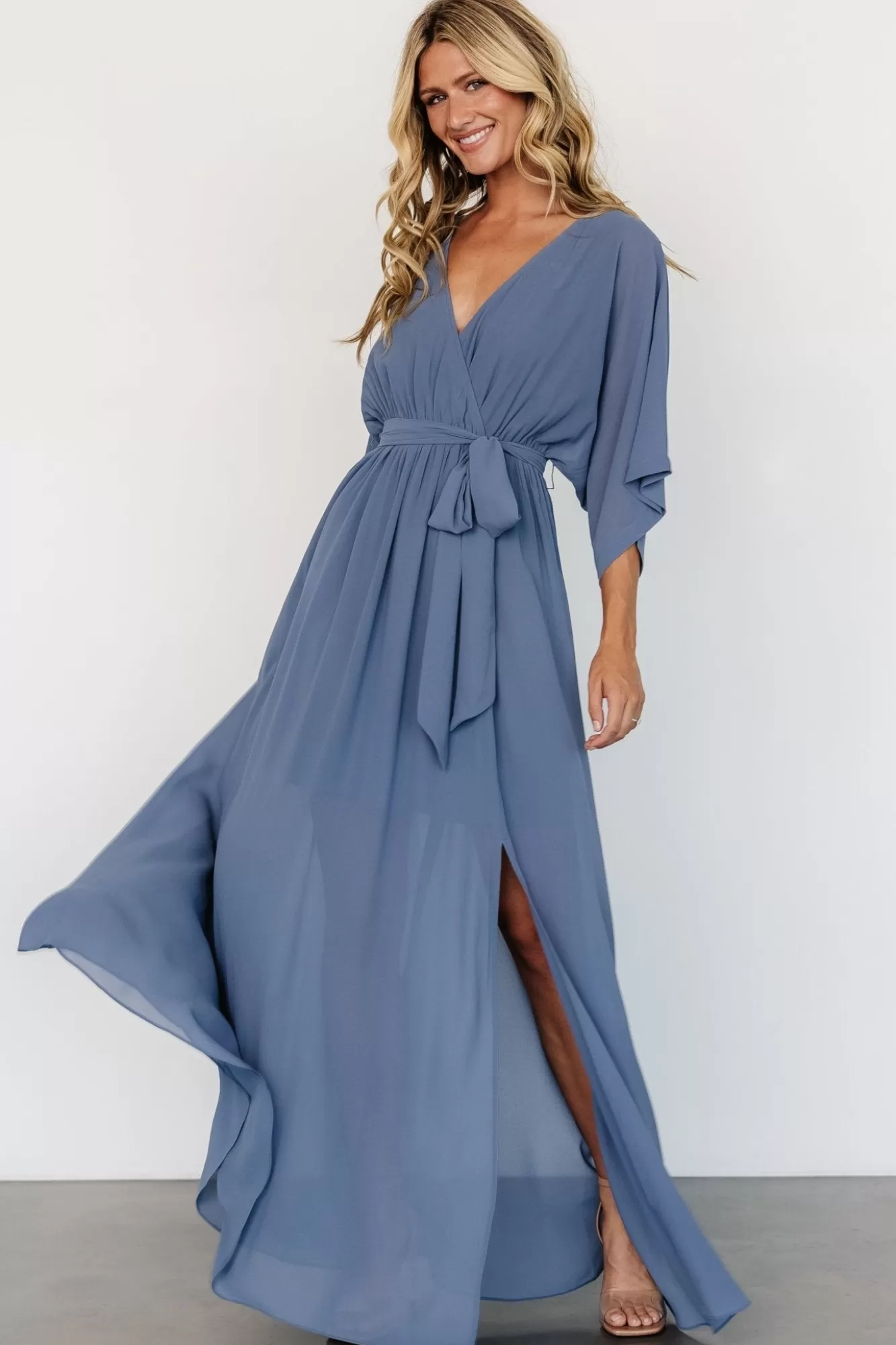 Baltic Born Maxi Dresses | Maxi Dresses | Kia Kimono Maxi Dress | Whisper Blue