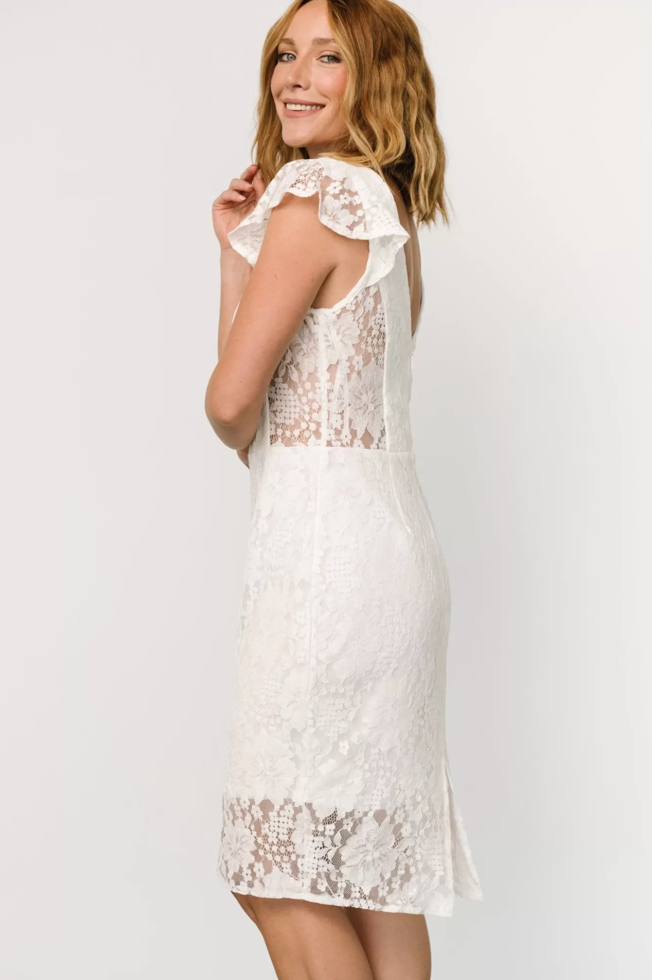 Baltic Born Midi Dresses | Midi Dresses | Kimber Lace Dress | Off White