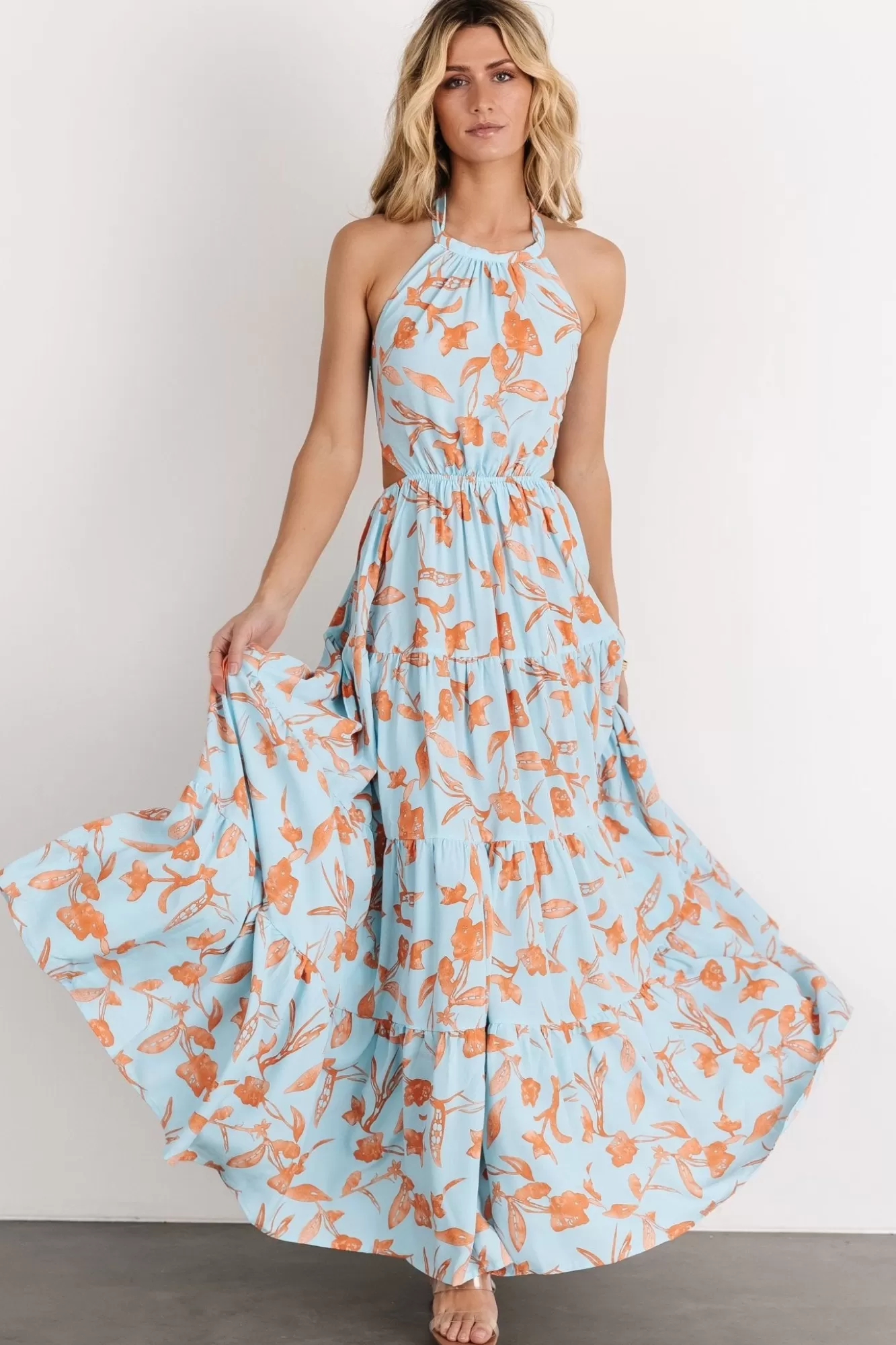 Baltic Born Maxi Dresses | Maxi Dresses | Laie Back Tie Maxi Dress | Blue + Orange