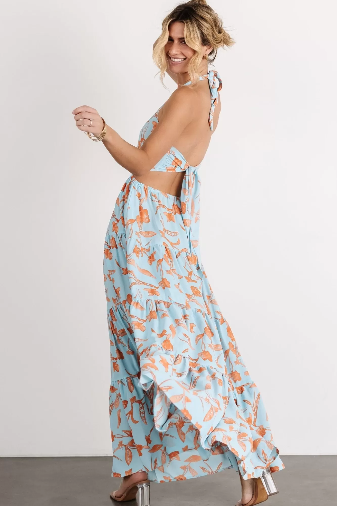 Baltic Born Maxi Dresses | Maxi Dresses | Laie Back Tie Maxi Dress | Blue + Orange