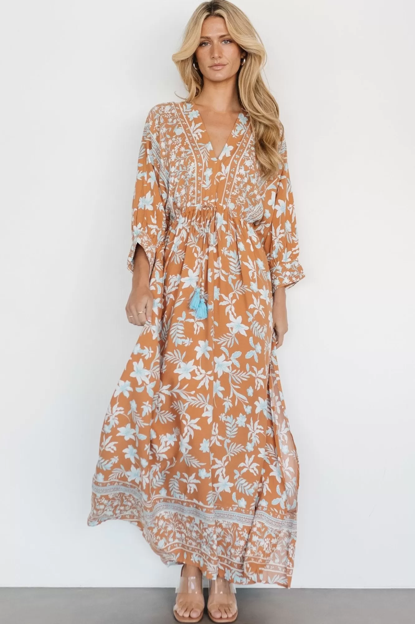 Baltic Born Maxi Dresses | Maxi Dresses | Laken Maxi Dress | Camel Multi