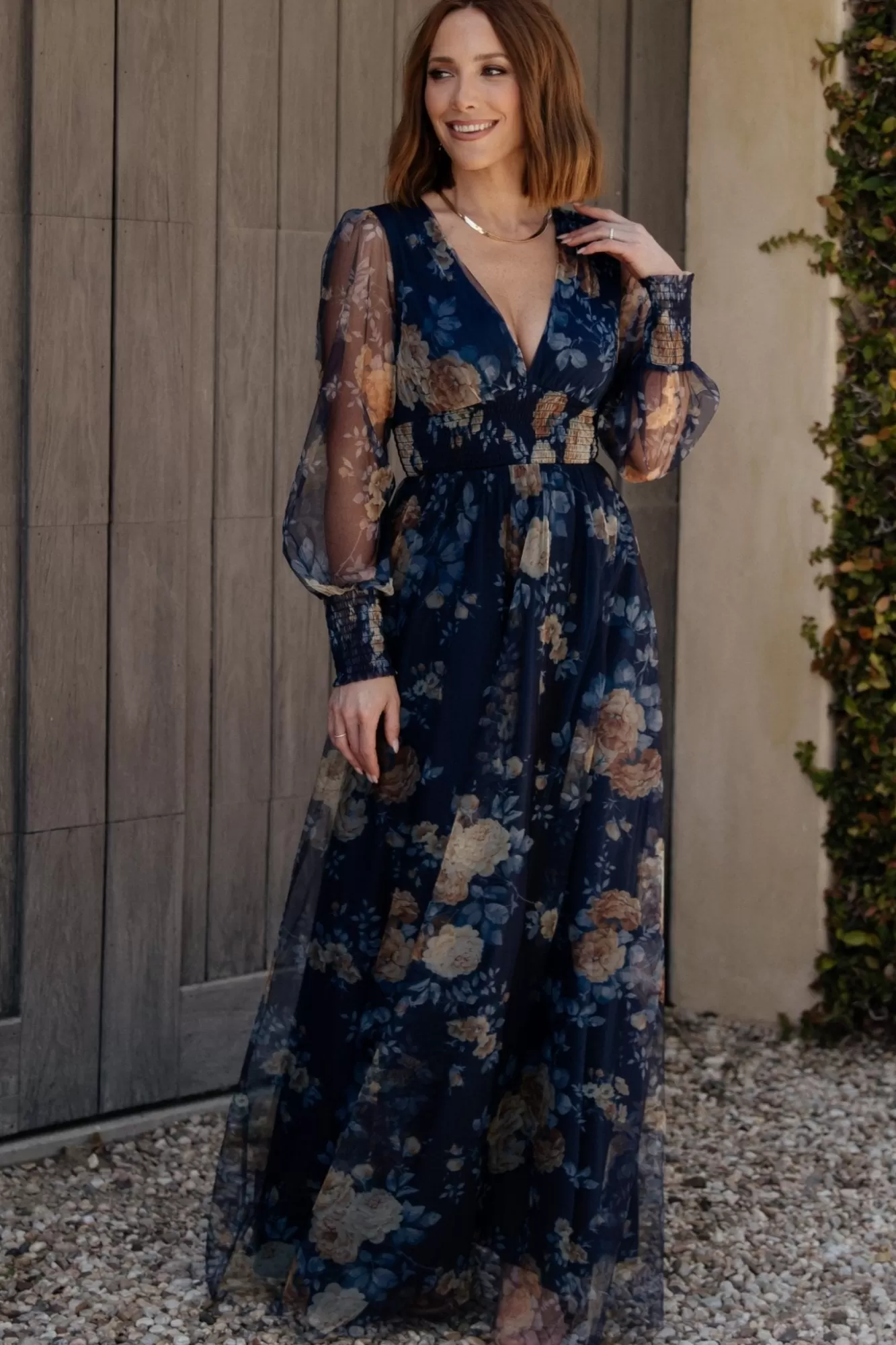 Baltic Born Maxi Dresses | Maxi Dresses | Layla Tulle Maxi Dress | Blue + Golden Floral