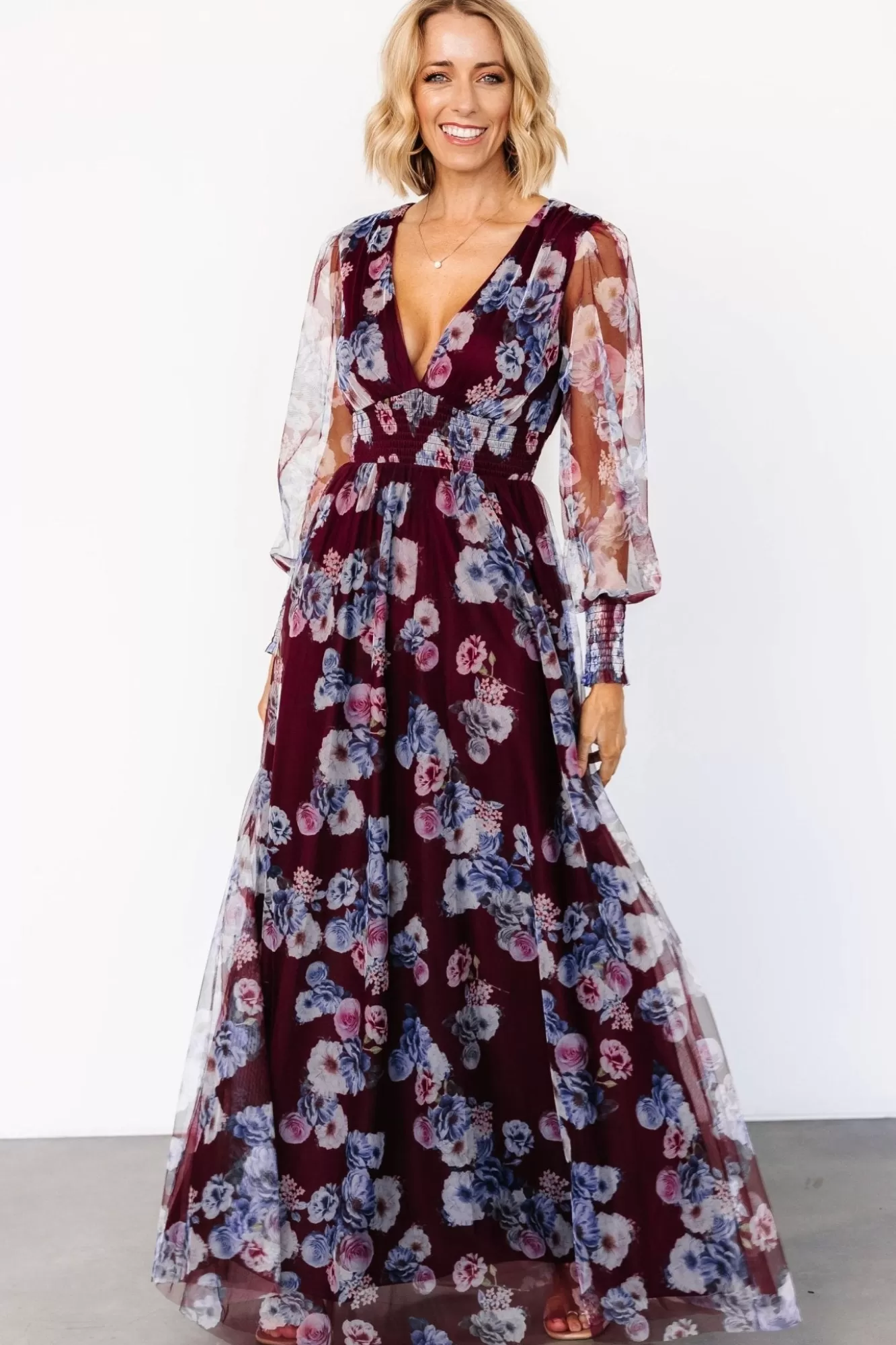 Baltic Born Maxi Dresses | Maxi Dresses | Layla Tulle Maxi Dress | Mulberry Floral