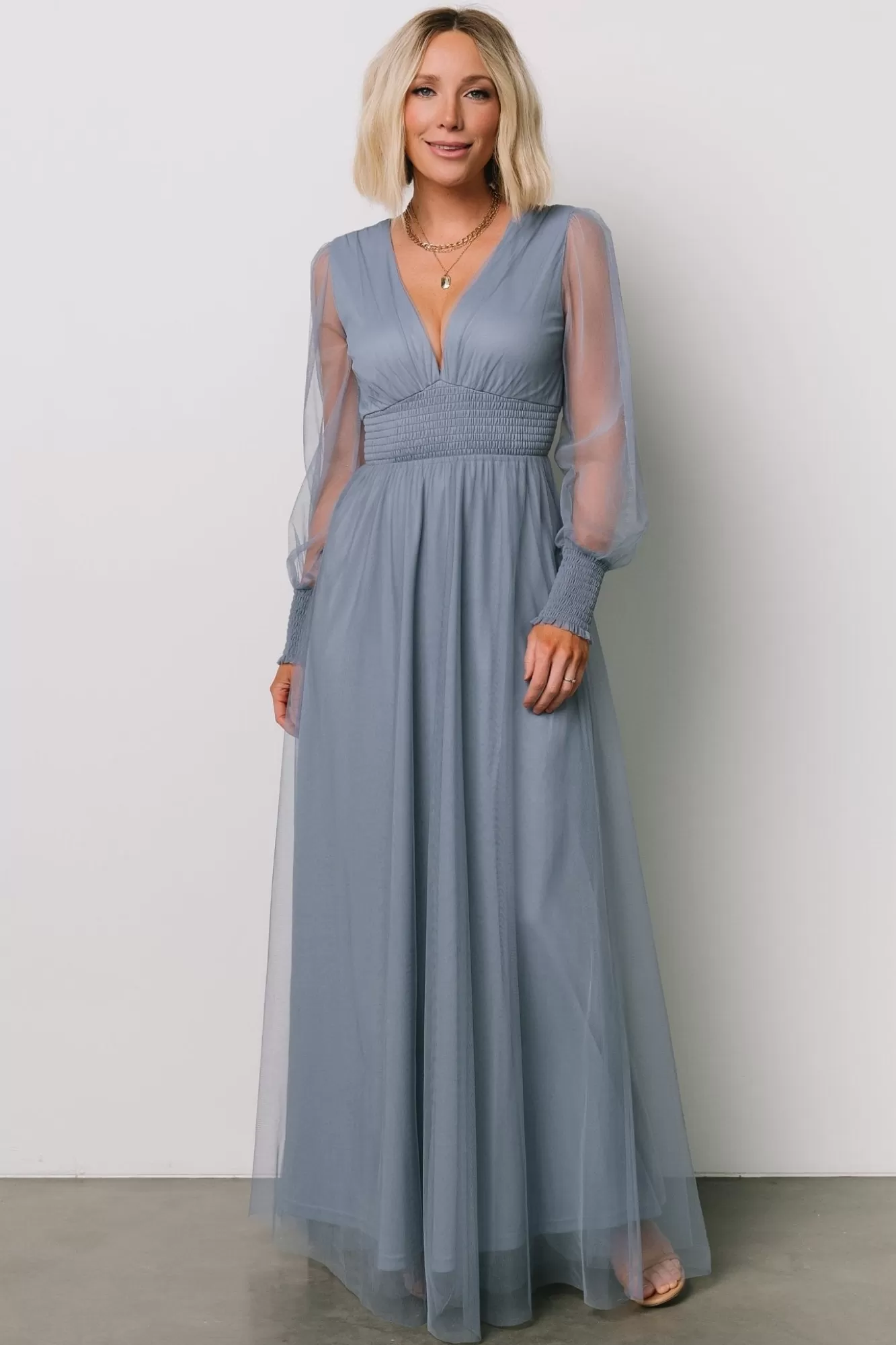 Baltic Born Maxi Dresses | Maxi Dresses | Layla Tulle Maxi Dress | Whisper Blue