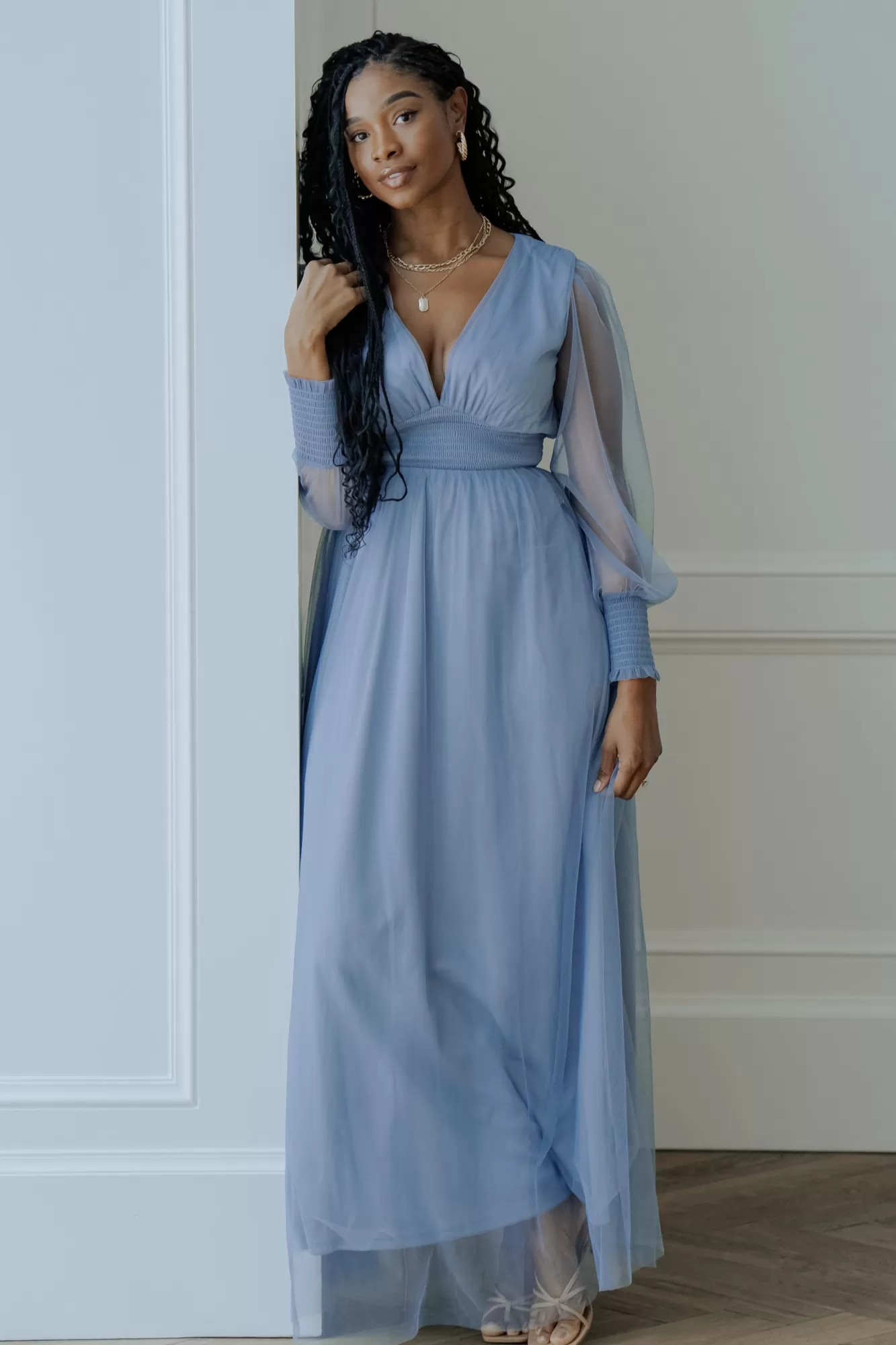 Baltic Born Maxi Dresses | Maxi Dresses | Layla Tulle Maxi Dress | Whisper Blue