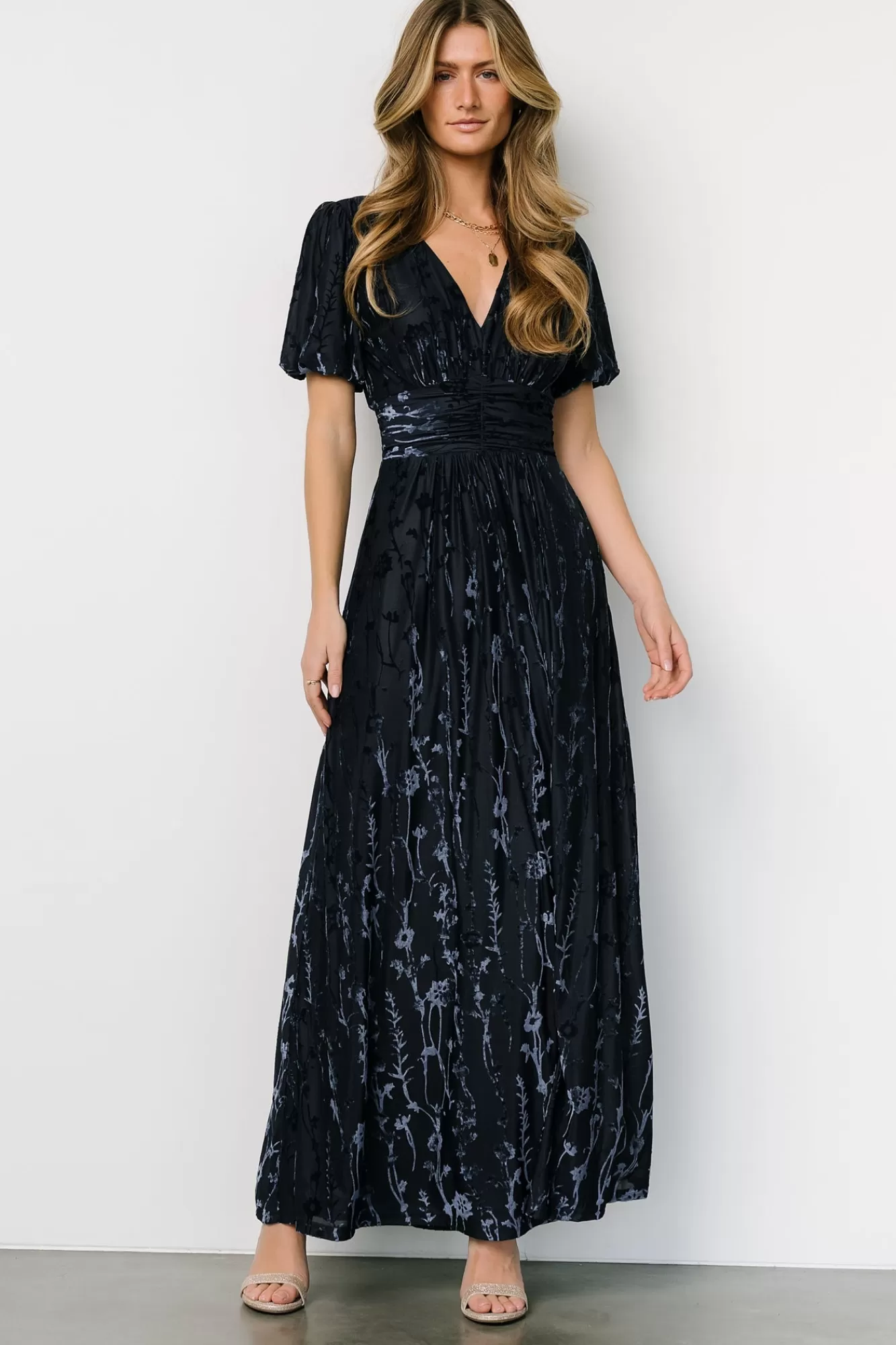 Baltic Born Maxi Dresses | Maxi Dresses | Leslie Velvet Maxi Dress | Deep Blue