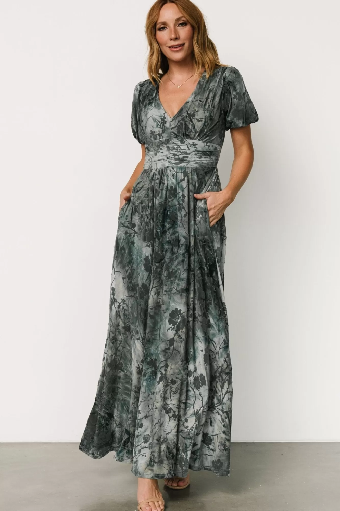 Baltic Born Maxi Dresses | Maxi Dresses | Leslie Velvet Maxi Dress | Slate Blue