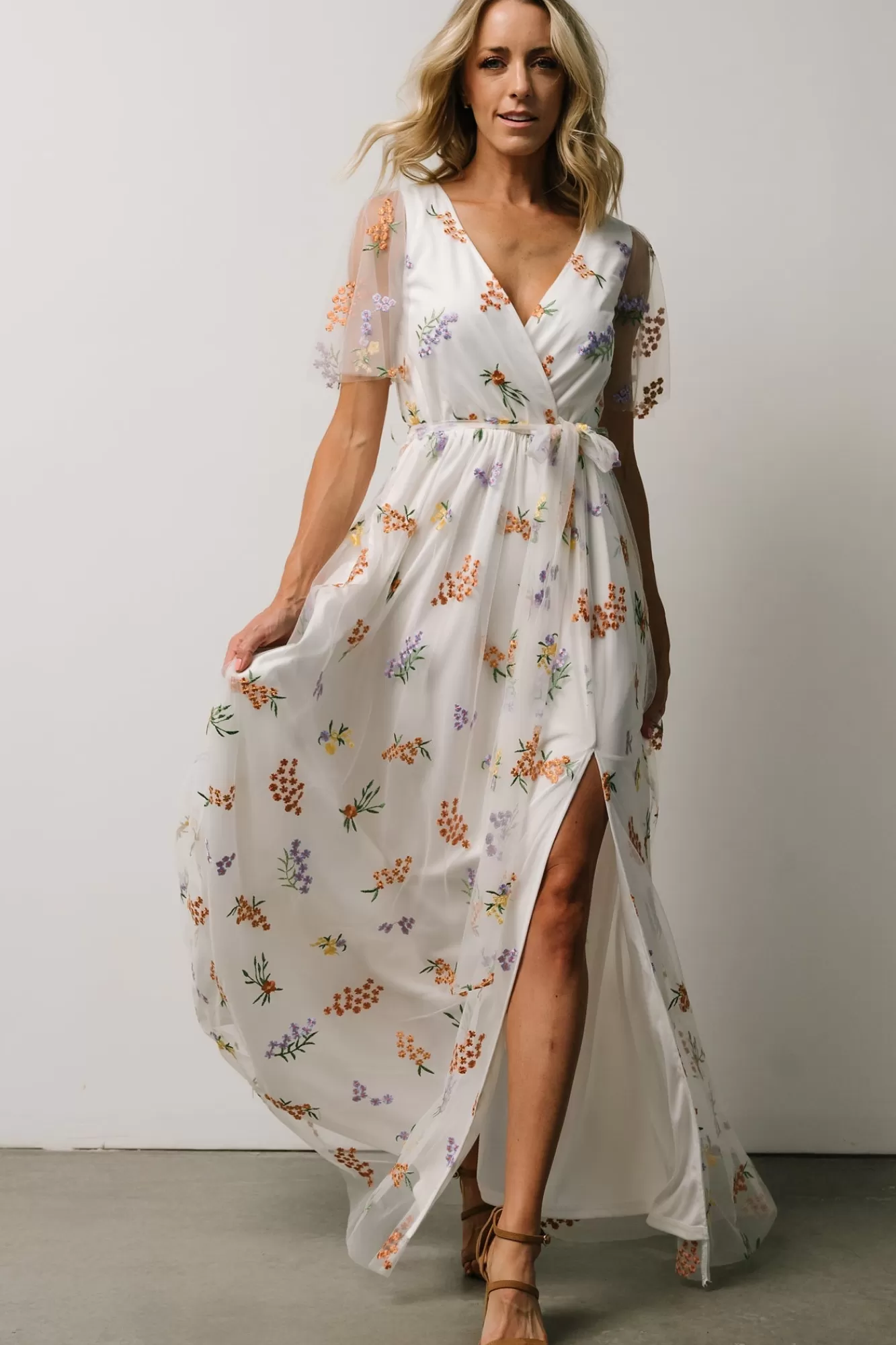 Baltic Born Maxi Dresses | Maxi Dresses | Marseille Embossed Maxi Dress | Meadow Floral