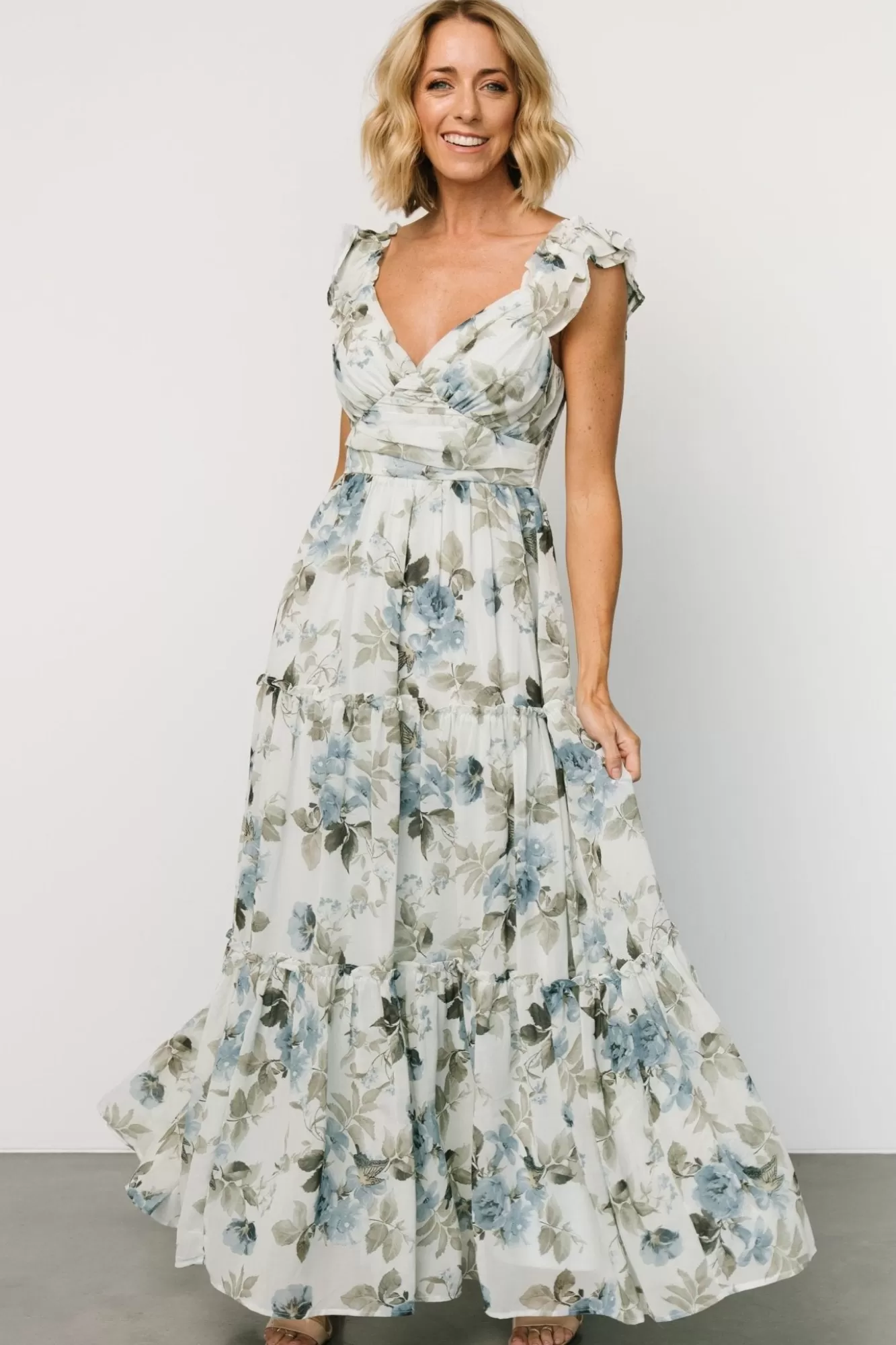 Baltic Born Maxi Dresses | Maxi Dresses | Martina Maxi Dress | Light Blue Floral