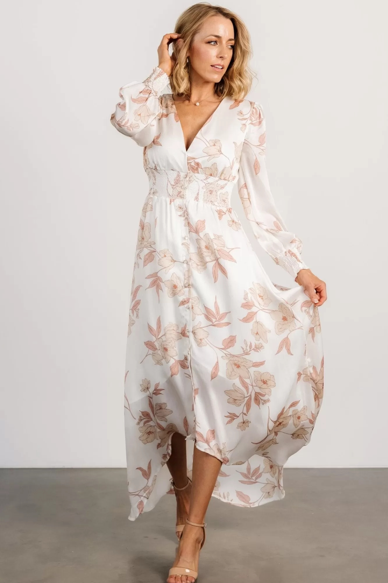 Baltic Born Maxi Dresses | Maxi Dresses | Mayfair High Low Maxi Dress | White Floral