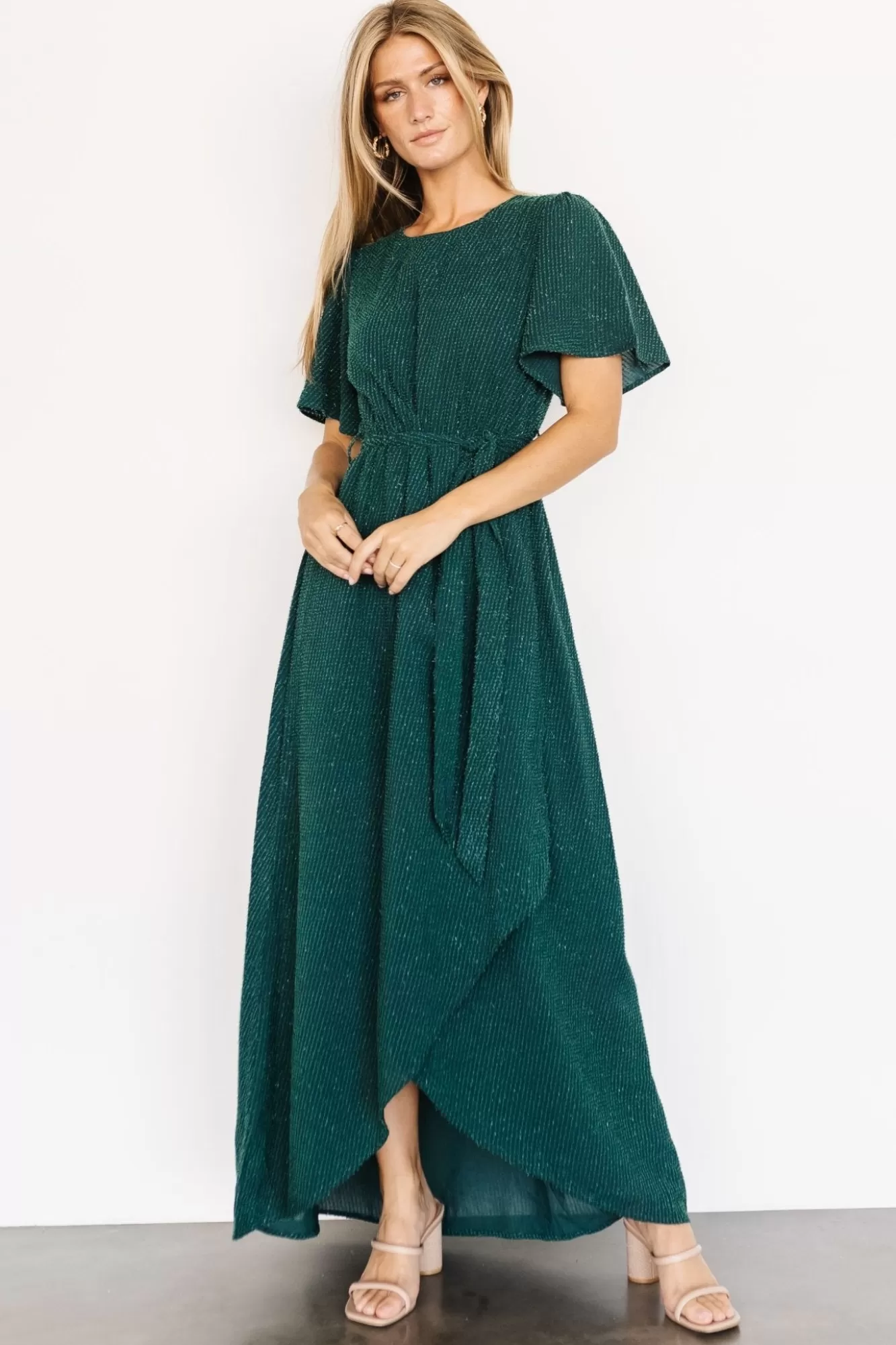 Baltic Born Maxi Dresses | Maxi Dresses | McCall Textured Maxi Dress | Dark Green