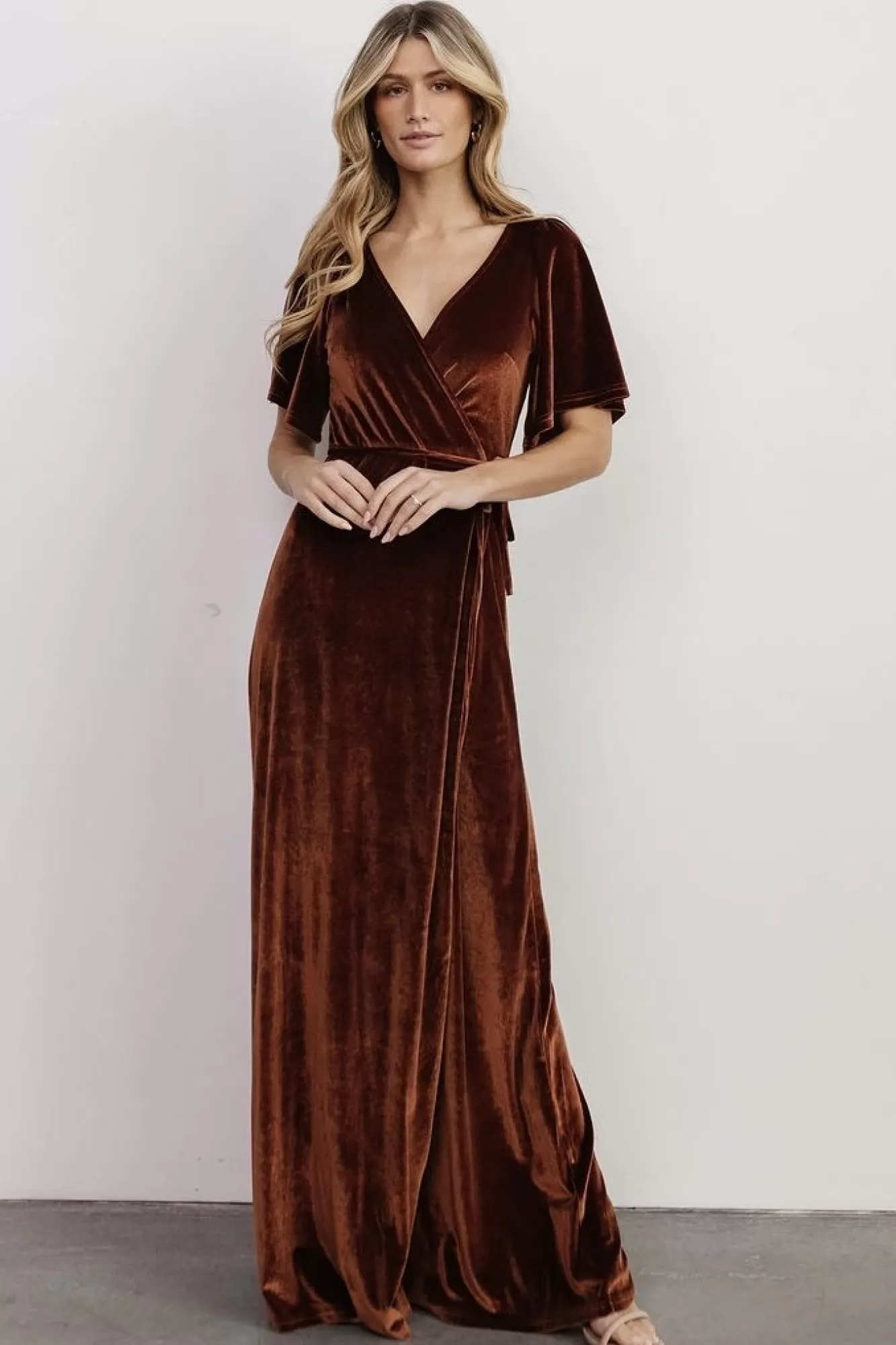 Baltic Born Maxi Dresses | Maxi Dresses | Meghan Velvet Wrap Maxi Dress |