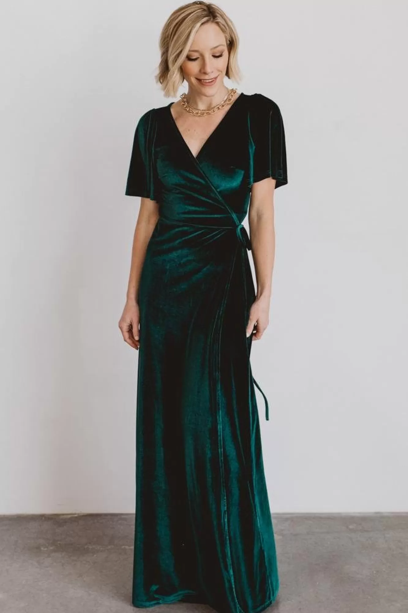 Baltic Born Maxi Dresses | Maxi Dresses | Meghan Velvet Wrap Maxi Dress |