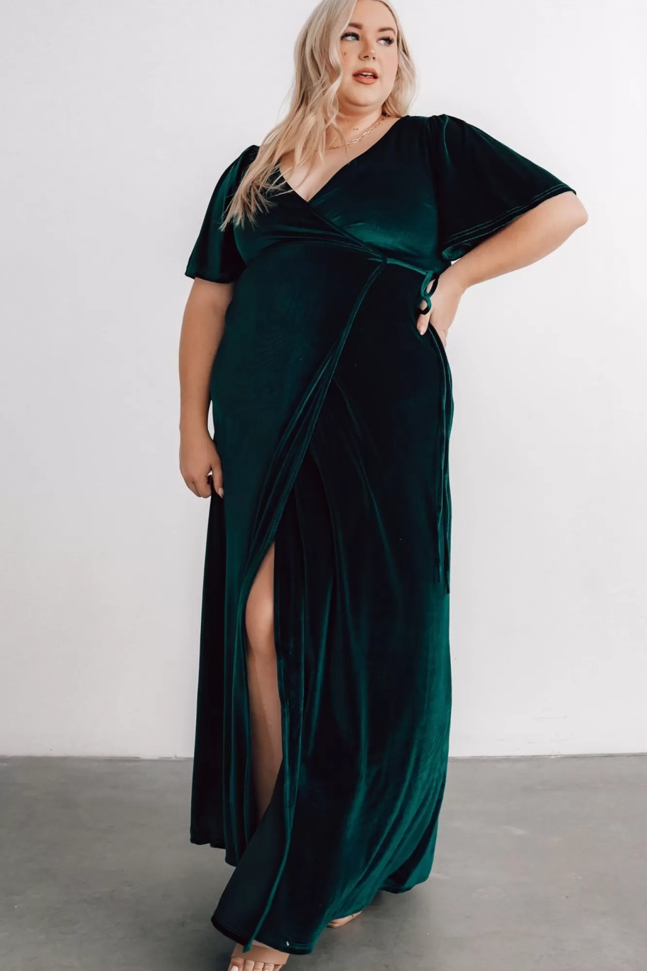 Baltic Born Maxi Dresses | Maxi Dresses | Meghan Velvet Wrap Maxi Dress |