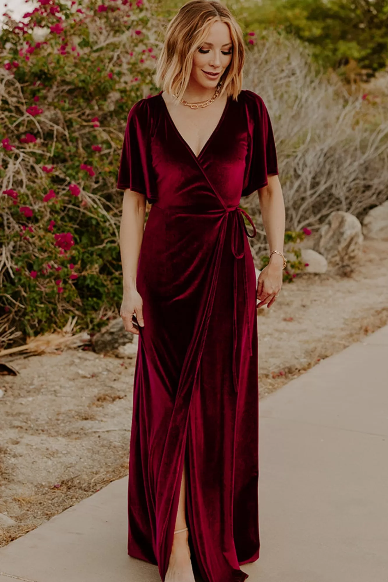 Baltic Born Maxi Dresses | Maxi Dresses | Meghan Velvet Wrap Maxi Dress |