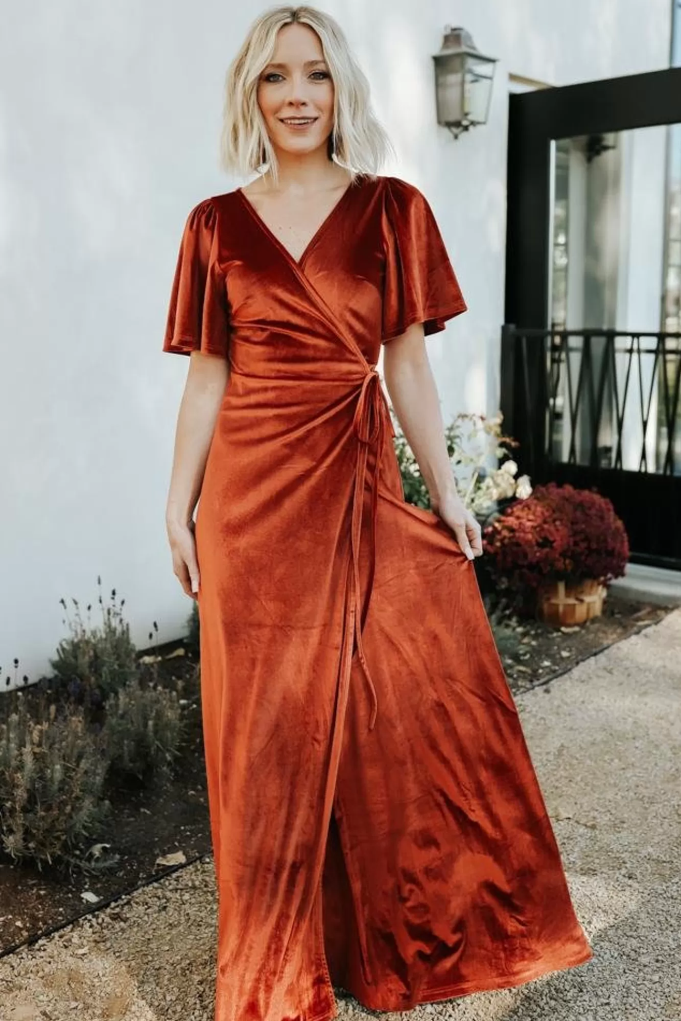 Baltic Born Maxi Dresses | Maxi Dresses | Meghan Velvet Wrap Maxi Dress |