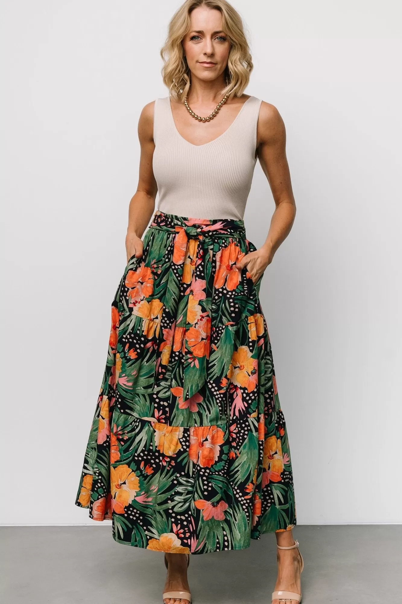 Baltic Born Maxi Dresses | Maxi Dresses | Melea Skirt | Navy Multi Floral