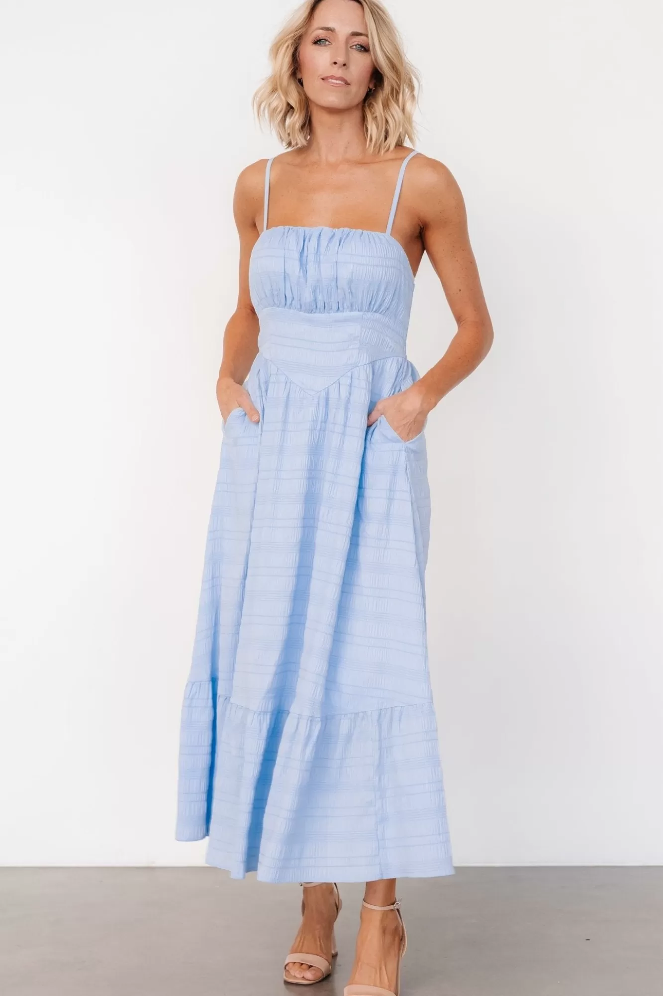 Baltic Born Maxi Dresses | Maxi Dresses | Mikayla Textured Tank Dress | Light Blue