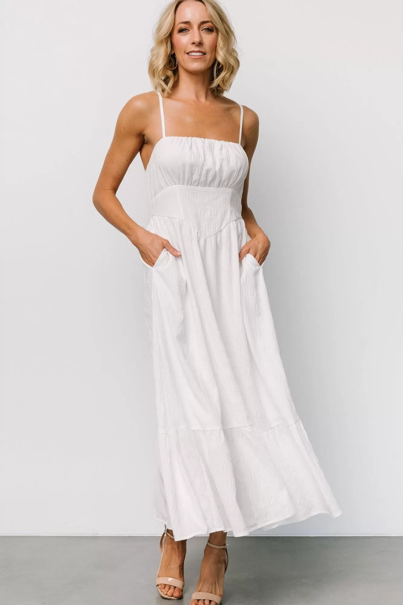 Baltic Born Maxi Dresses | Maxi Dresses | Mikayla Textured Tank Dress | Off White