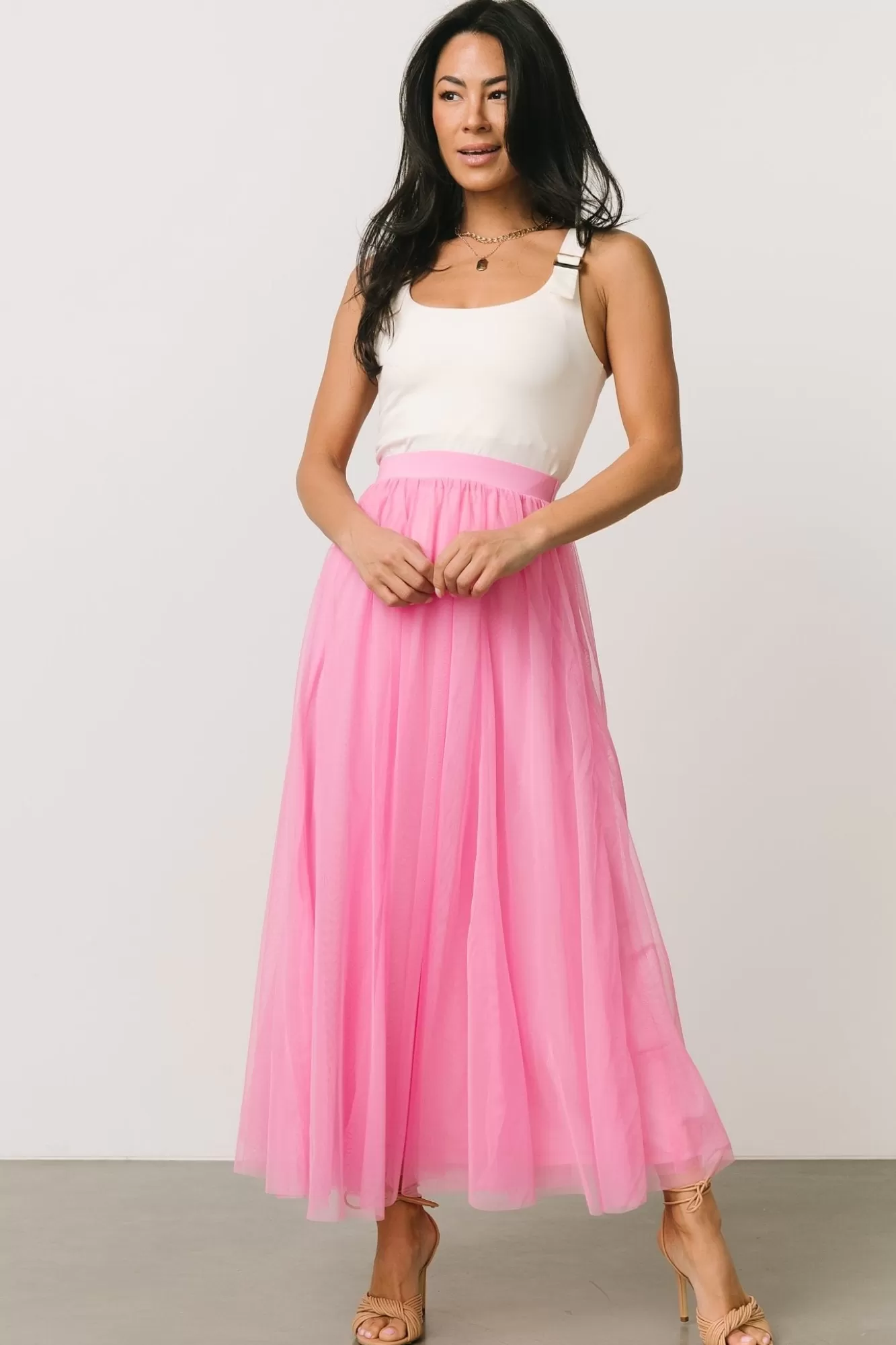 Baltic Born Maxi Dresses | Maxi Dresses | Mila Tulle Skirt | Taffy Pink