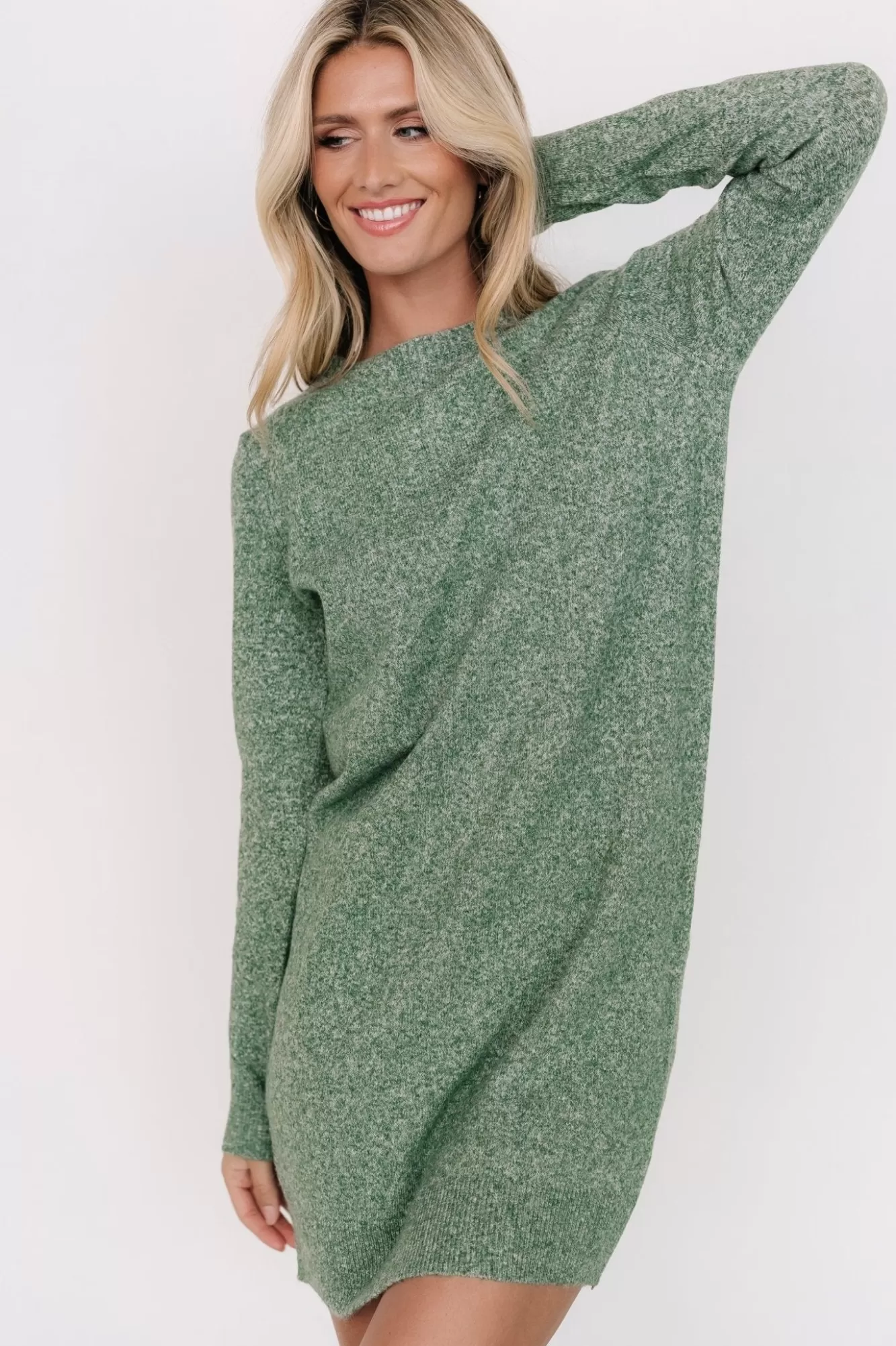 Baltic Born Short Dresses | Short Dresses | Miller Sweater Dress | Heather Green