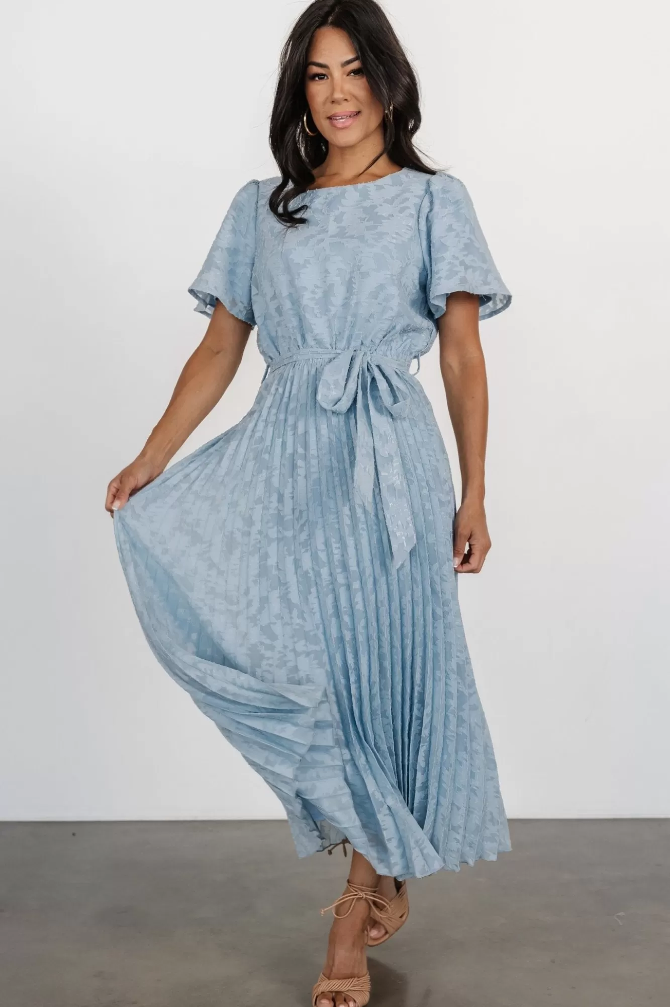 Baltic Born Maxi Dresses | Maxi Dresses | Mindy Pleated Dress | Light Blue