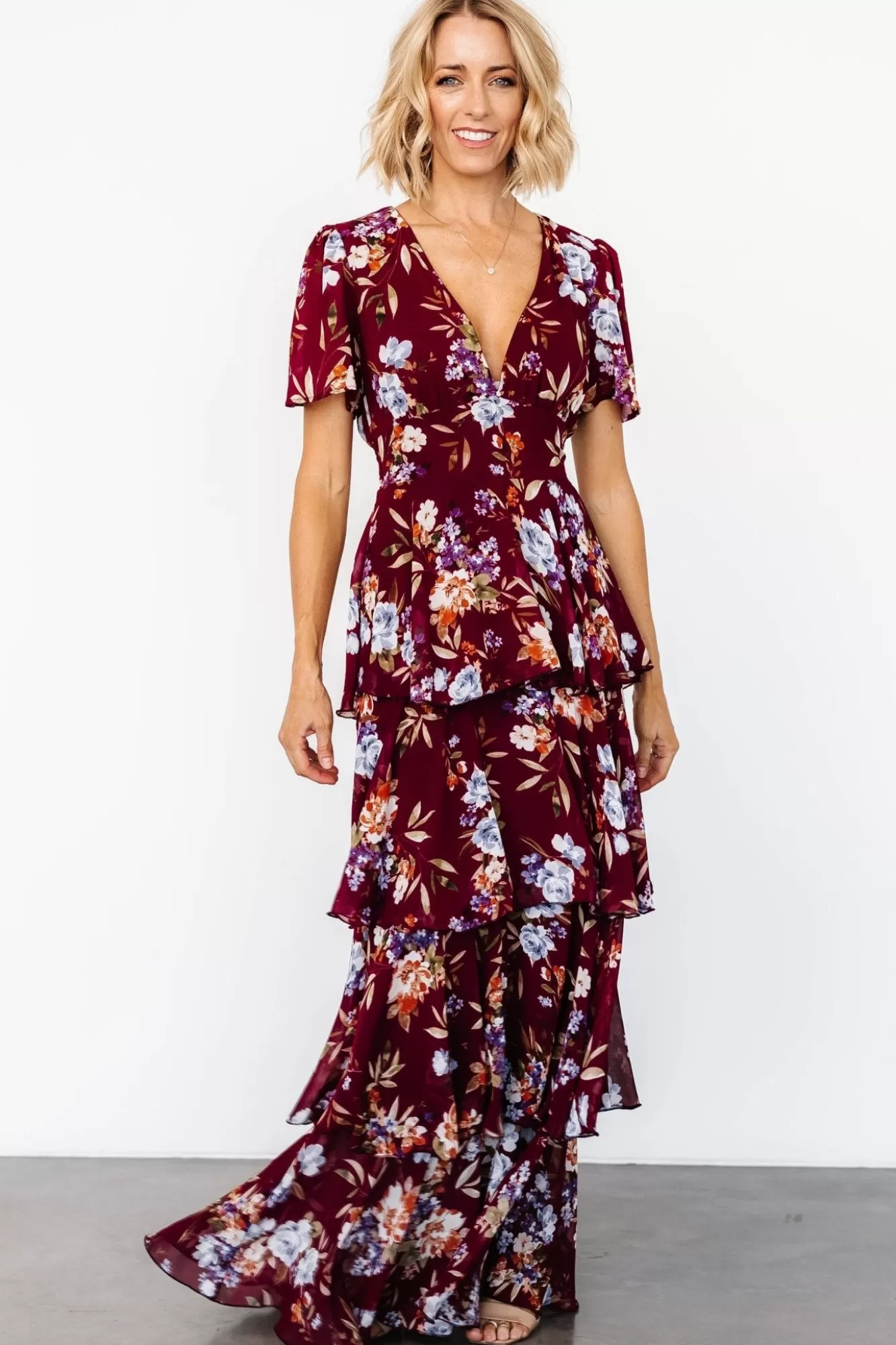 Baltic Born Maxi Dresses | Maxi Dresses | Montaigne Ruffle Maxi Dress | Mulberry Floral