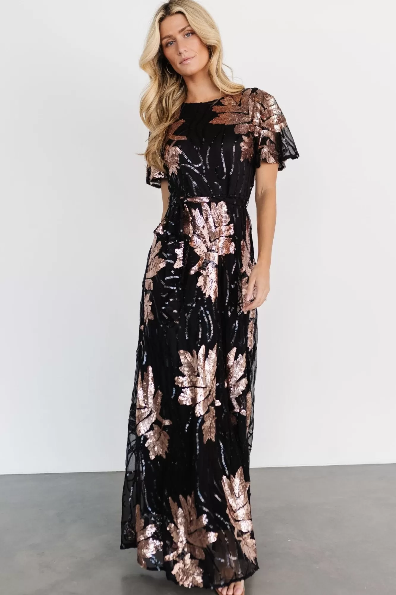 Baltic Born Maxi Dresses | Maxi Dresses | Muse Sequin Maxi Dress | Black + Rose