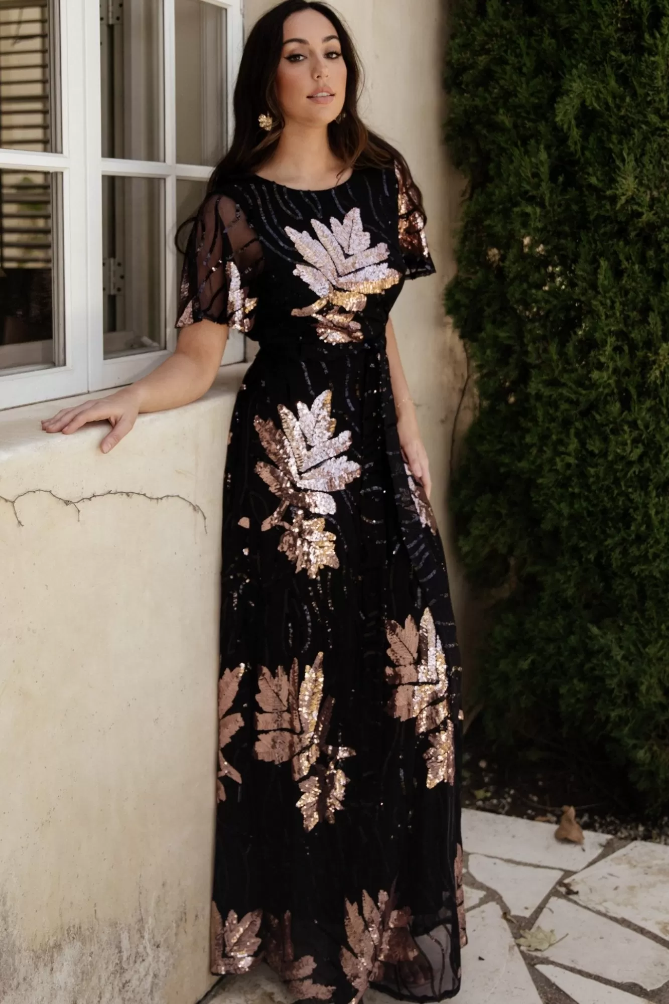 Baltic Born Maxi Dresses | Maxi Dresses | Muse Sequin Maxi Dress | Black + Rose