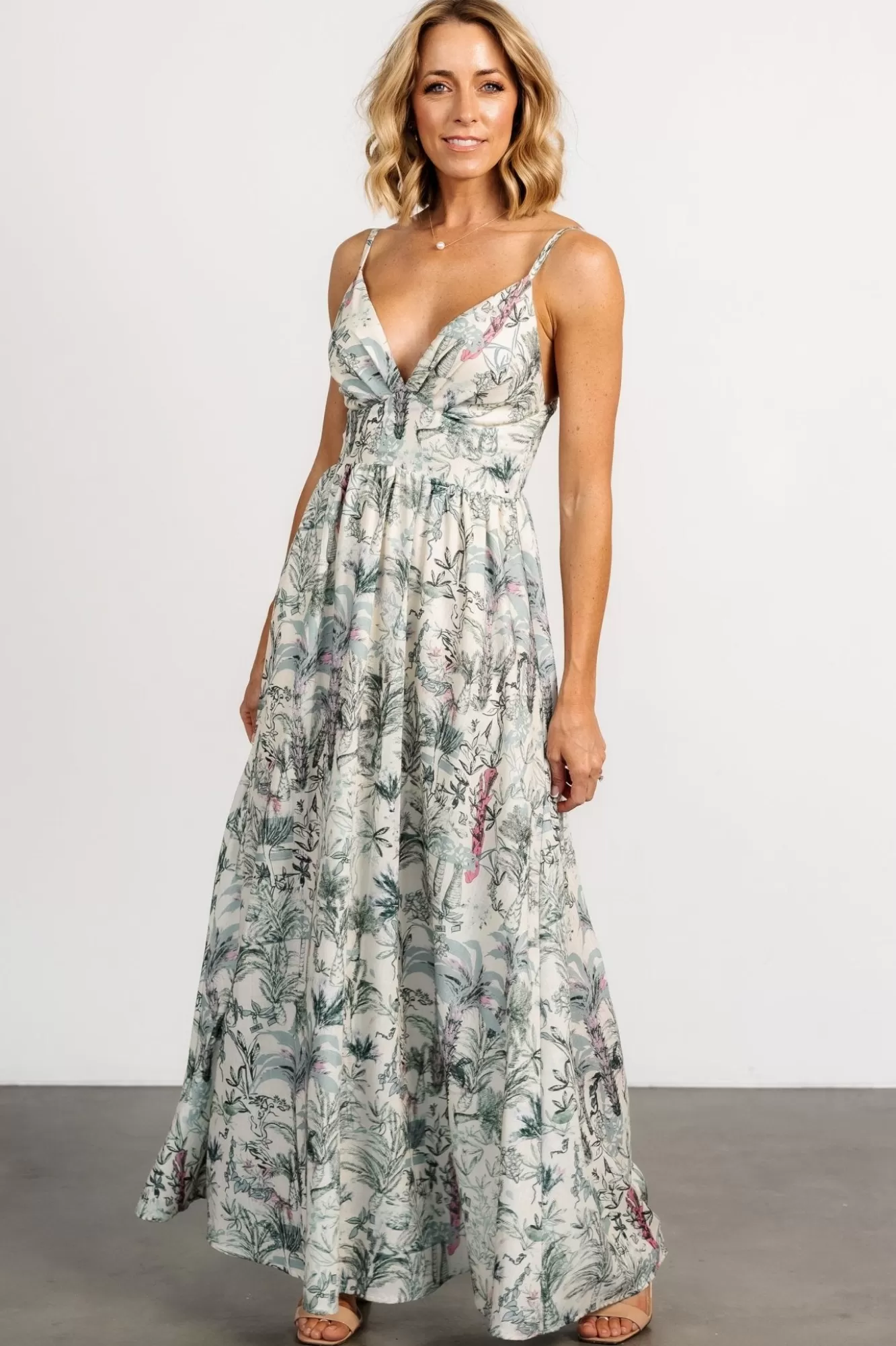 Baltic Born Maxi Dresses | Maxi Dresses | Naia Maxi Dress | Natural + Sage Print