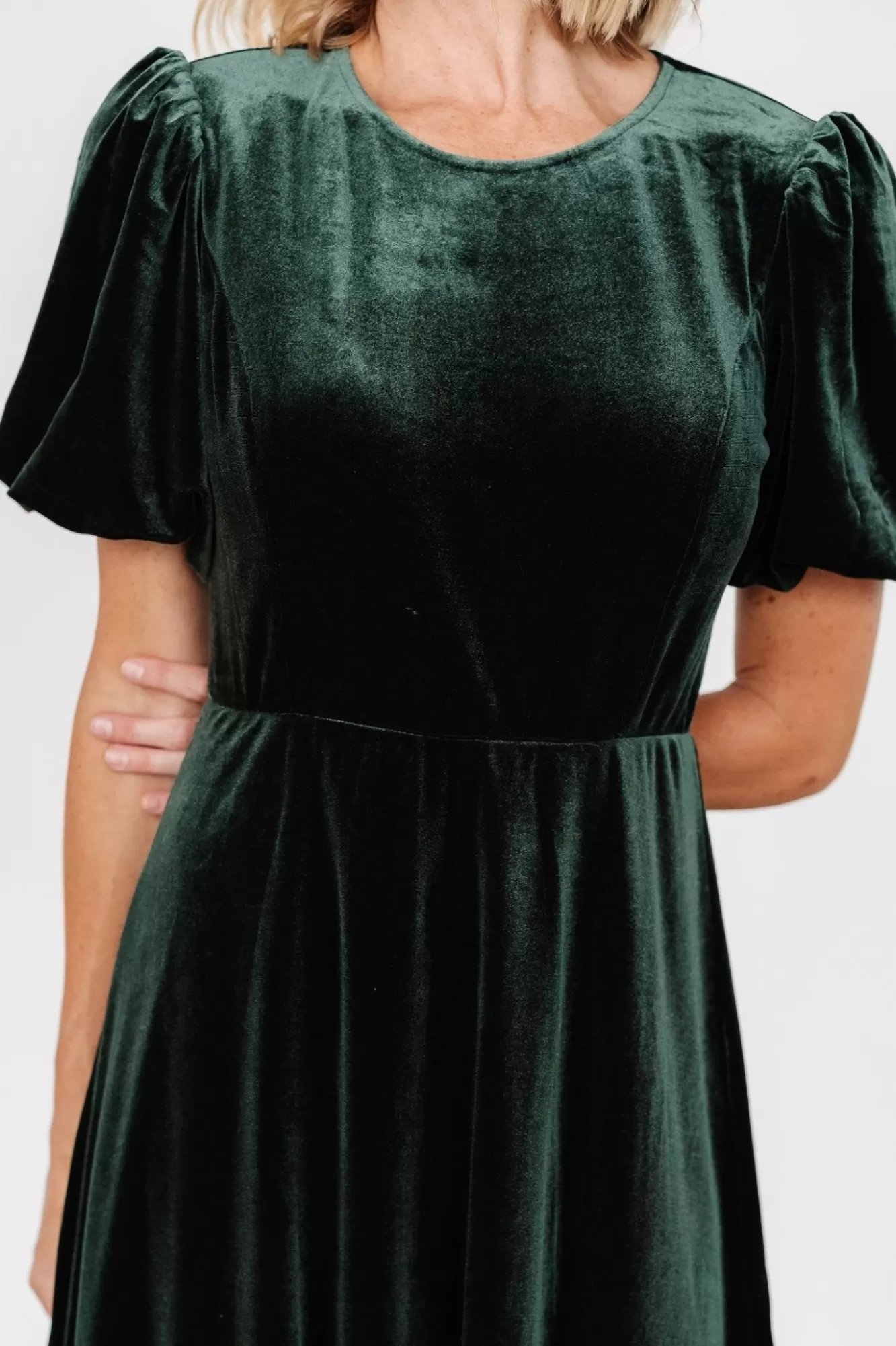 Baltic Born Midi Dresses | Midi Dresses | Nita Velvet Midi Dress | Deep Green