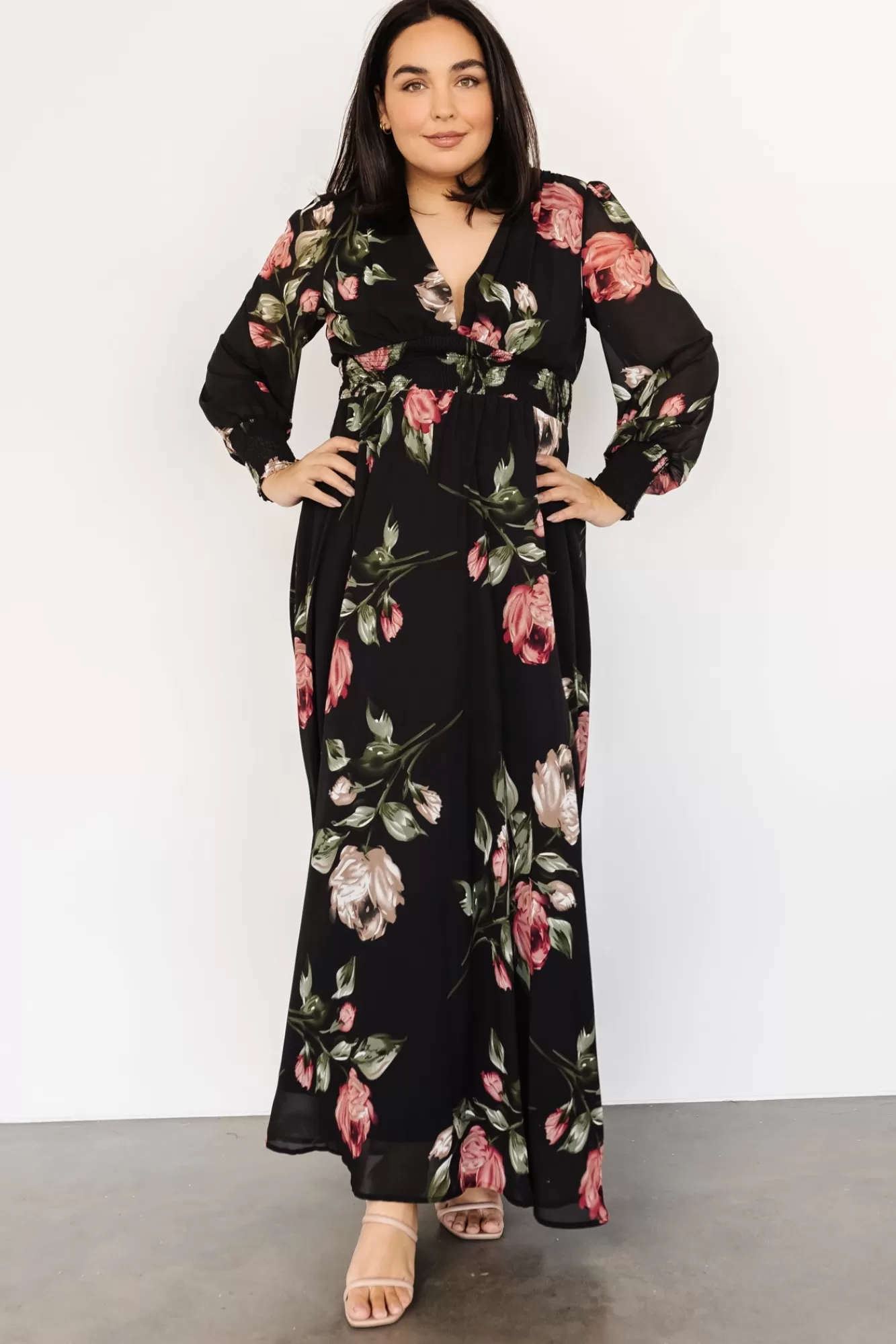 Baltic Born Maxi Dresses | Maxi Dresses | Olivia Maxi Dress | Black Rose Floral